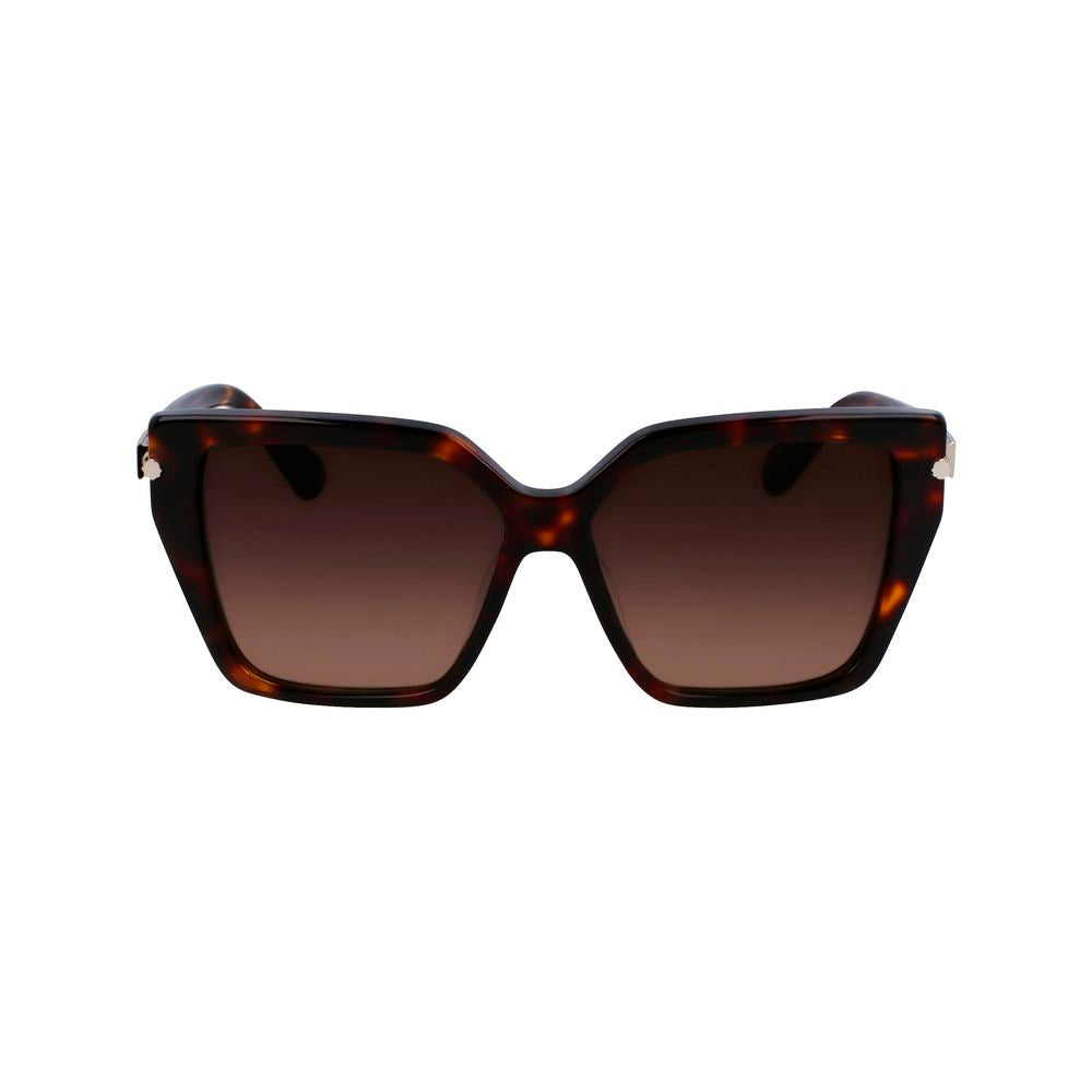 Ferragamo Brown Acetate Sunglasses