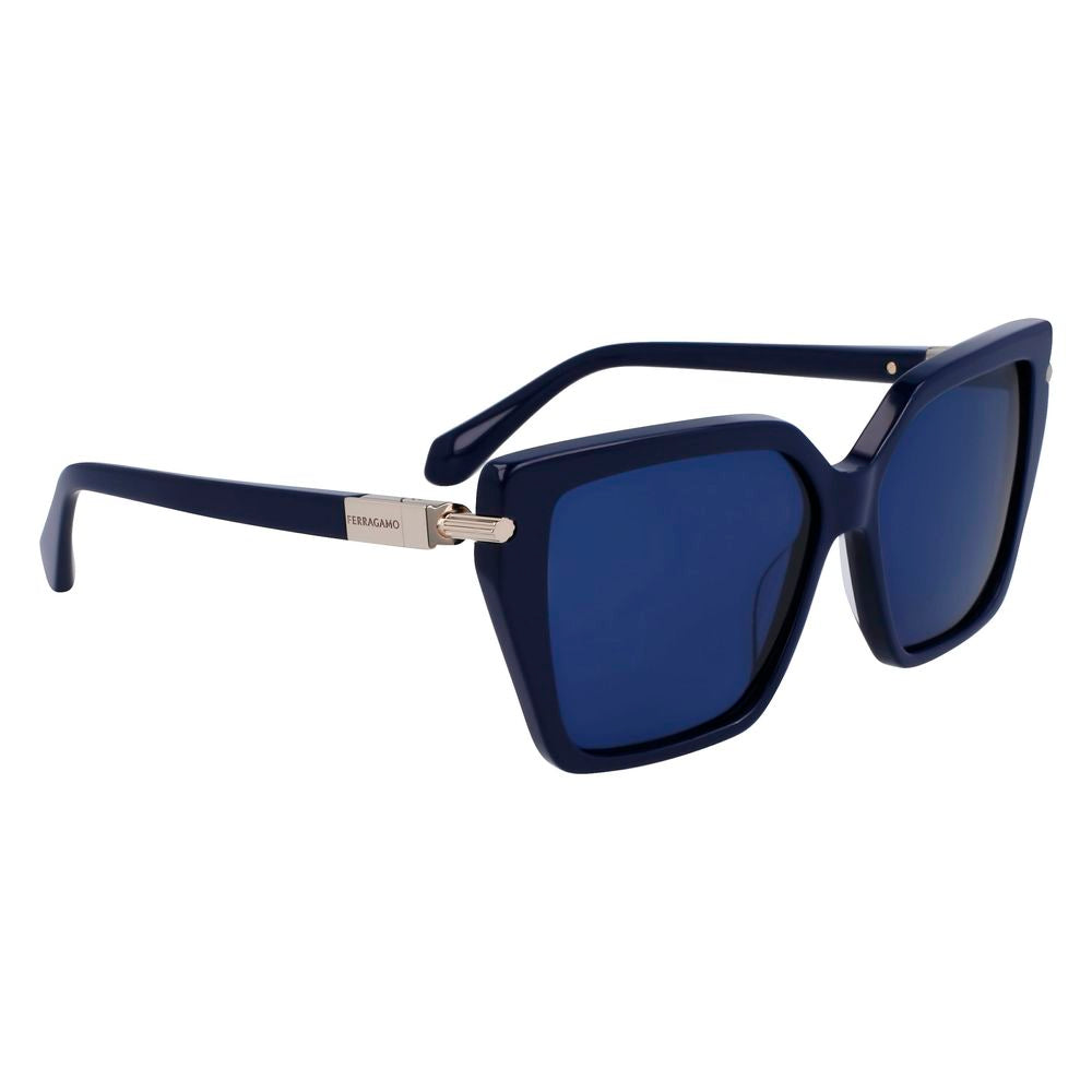 Ferragamo Blue Acetate Sunglasses