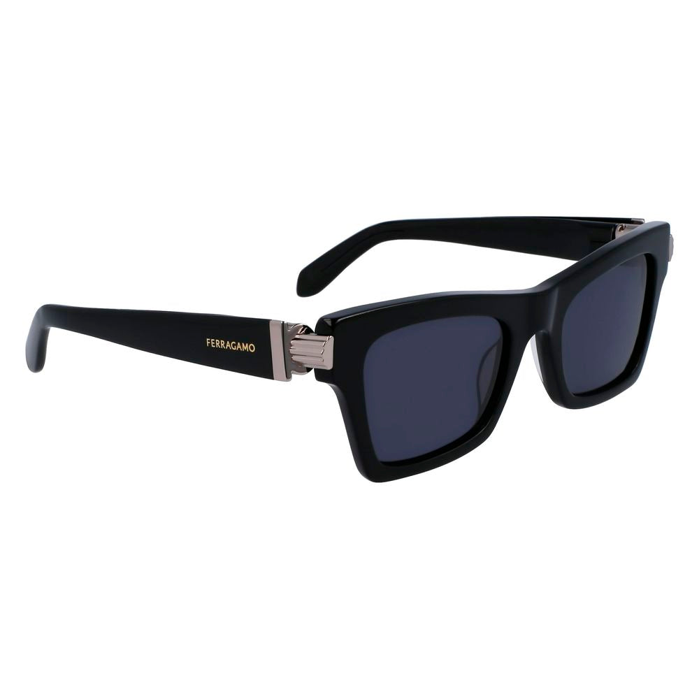 Ferragamo Black Acetate Sunglasses