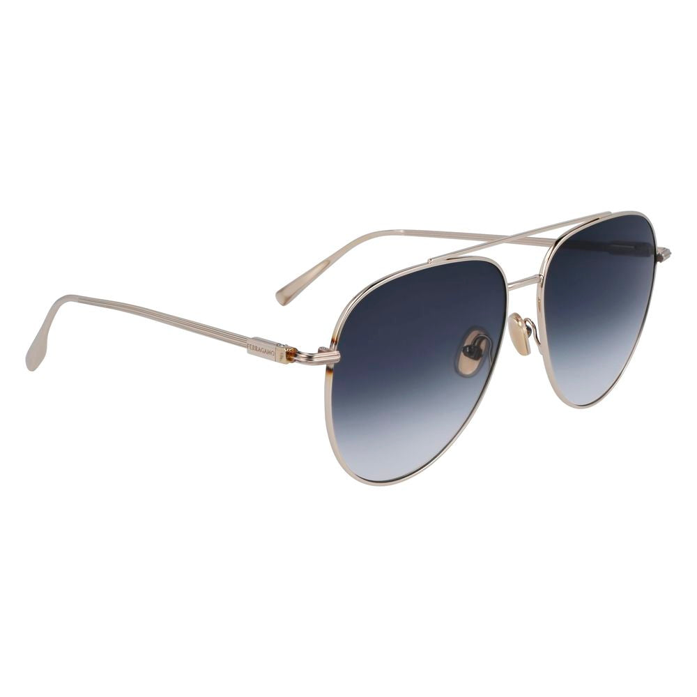 Ferragamo Gold Metal Sunglasses