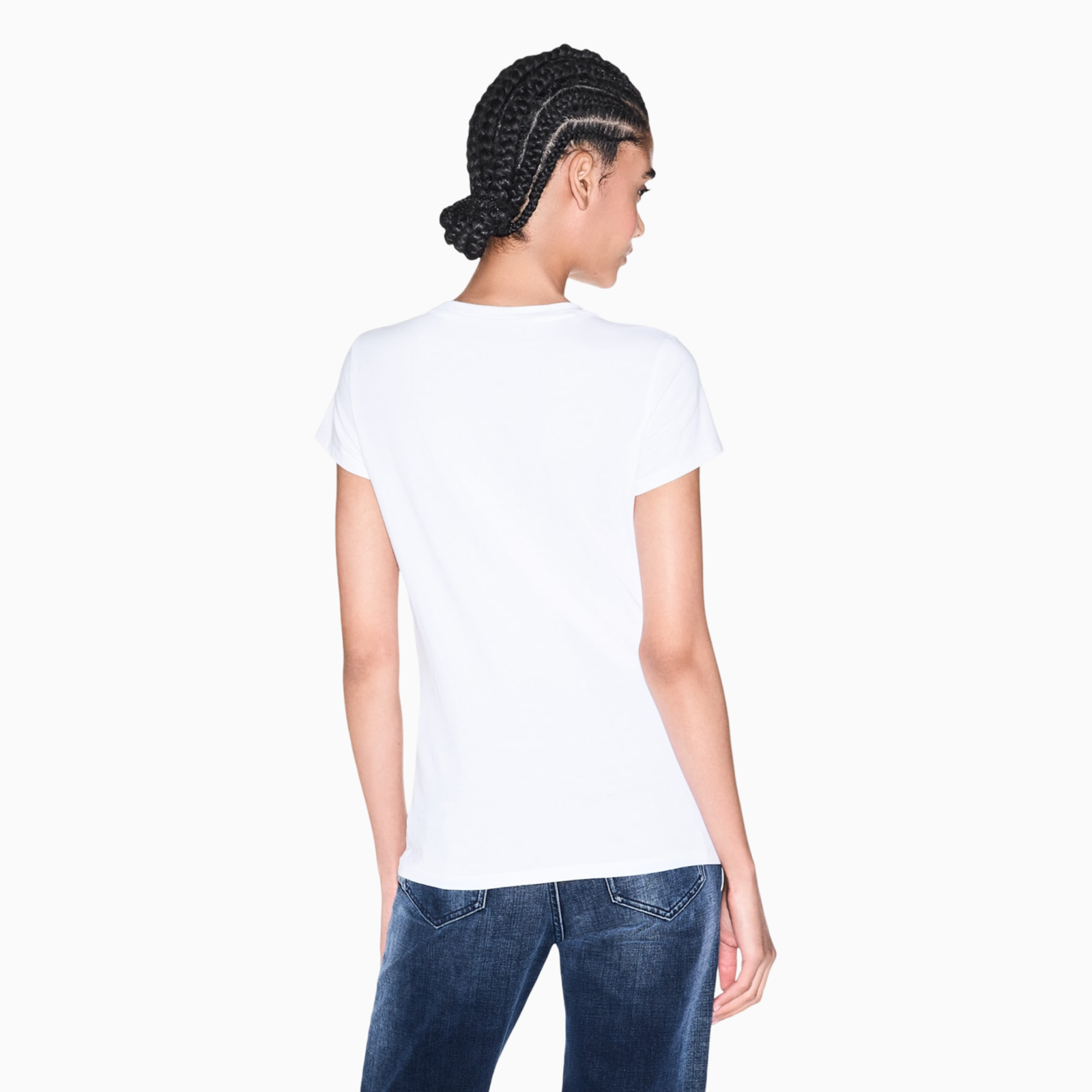 Дамска бяла тениска Armani Exchange Women T-shirt XW002811 AF16294 U0002 Back View