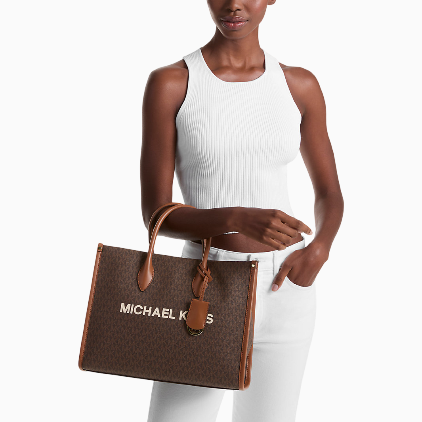 Дамска чанта Michael Kors Mirella Tote Bag 35R5G7ZT2BBRO Model View