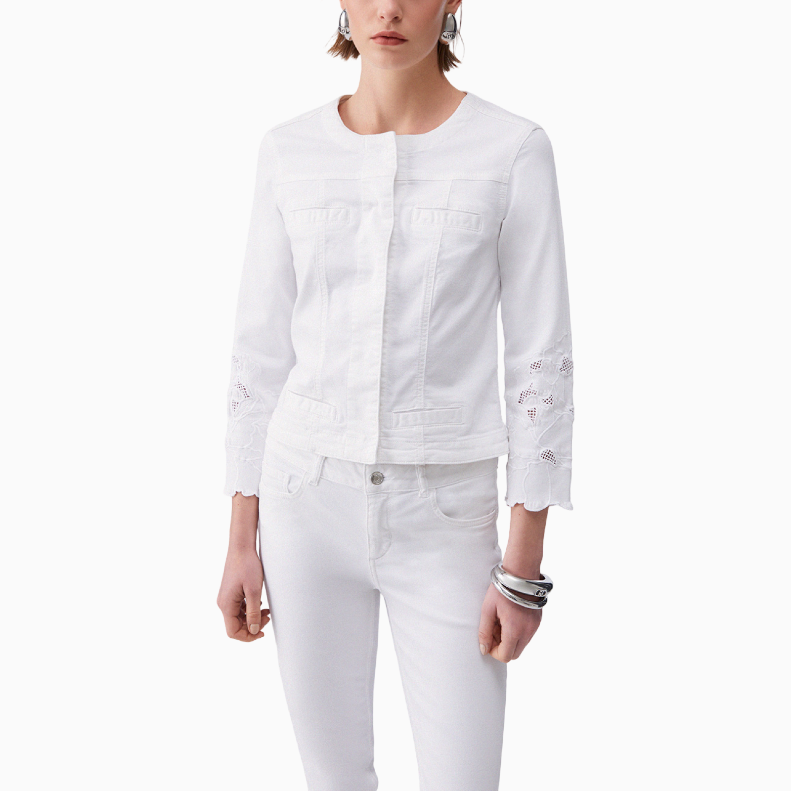 Дамско бяло сако Liu Jo Women Blazer WA6262 T367A P9255 Front View