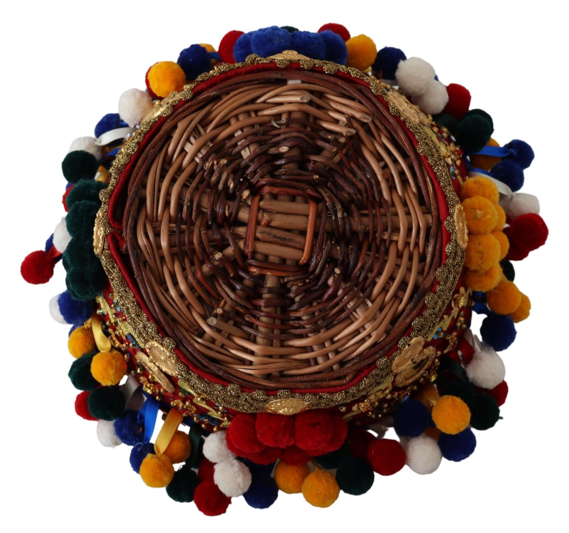 Dolce &amp; Gabbana Многоцветна украсена плетена чантичка