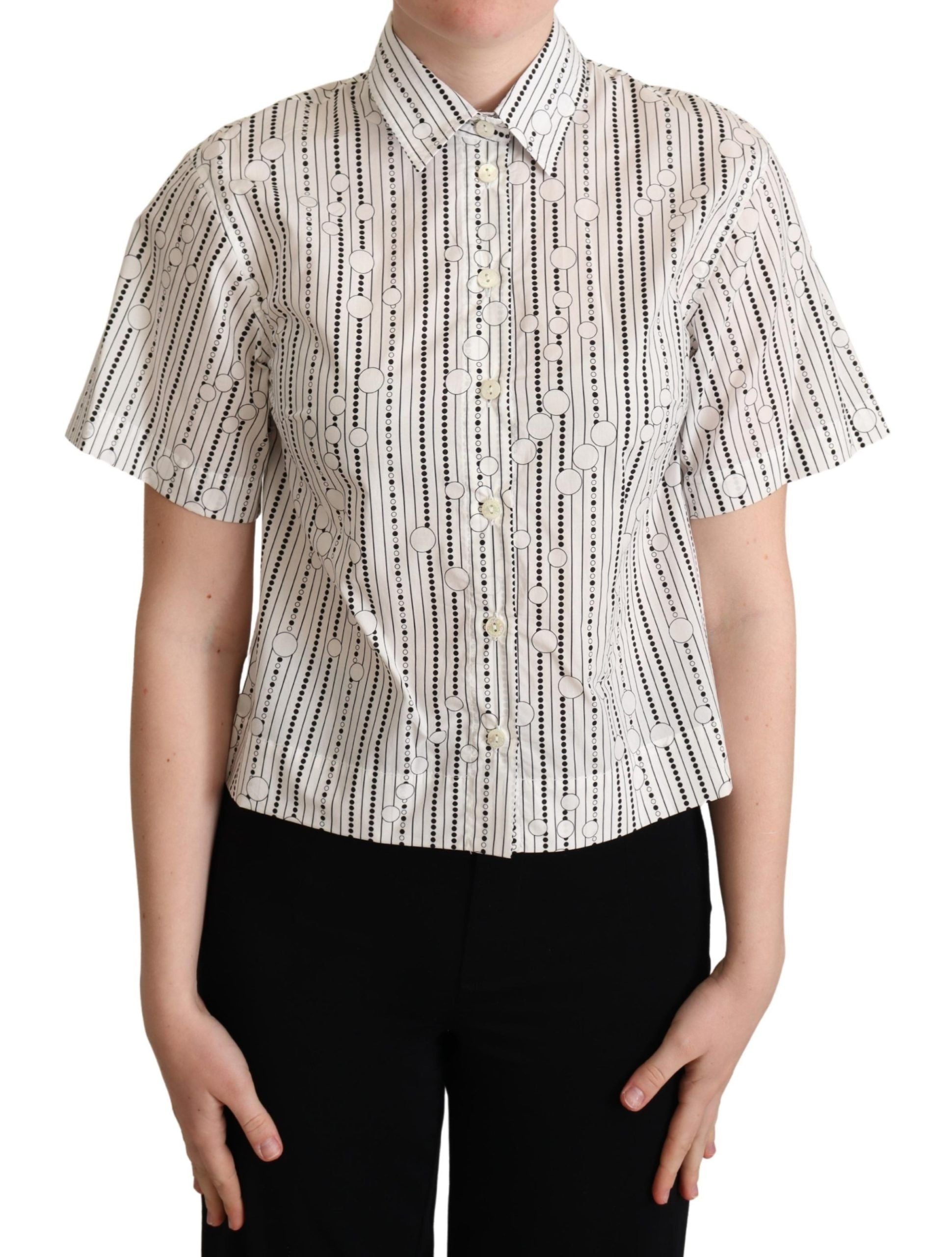 Dolce &amp; Gabbana Geometric Elegance Polo Top с яка