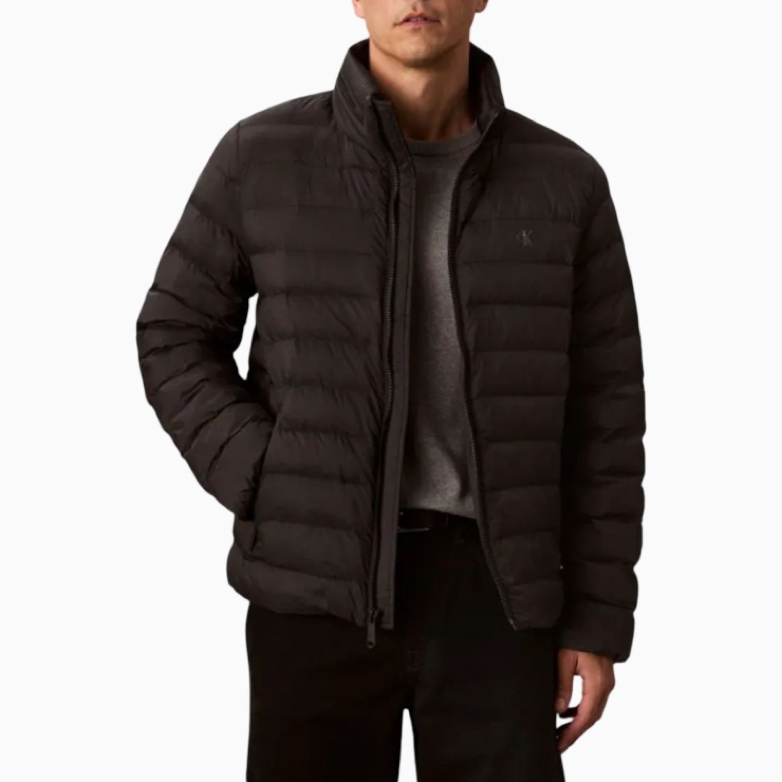 Мъжко черно яке Calvin Klein Jeans Men Jacket LV04RC511G Front View