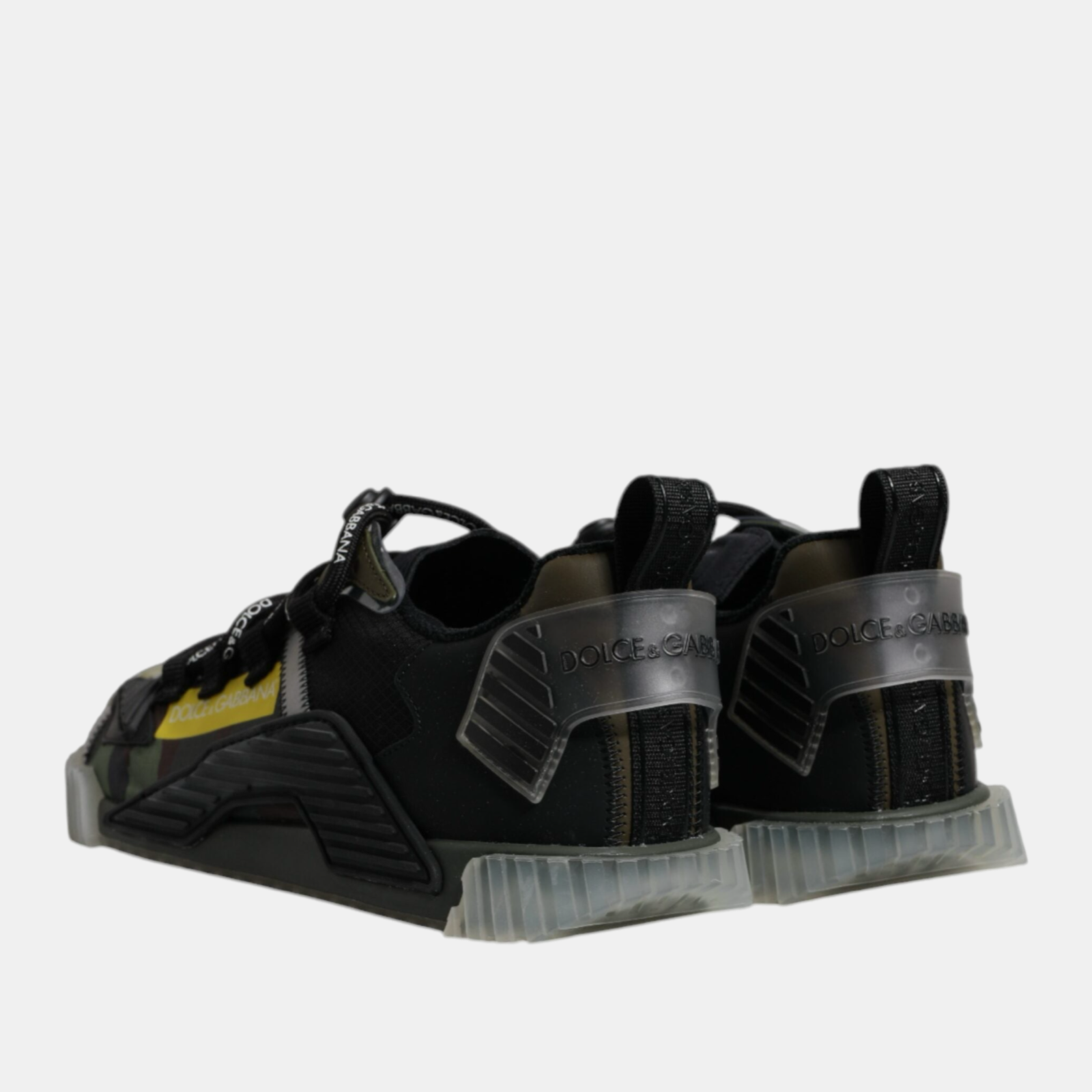 Dolce & Gabbana Black Green Camo NS1 Sneakers