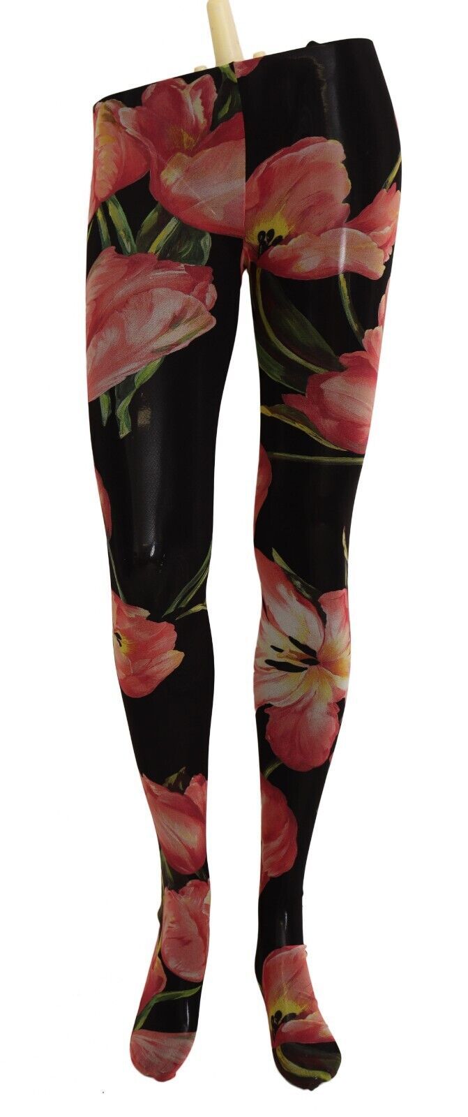 Dolce &amp; Gabbana Елегантен флорален чорапогащник с микро мрежа