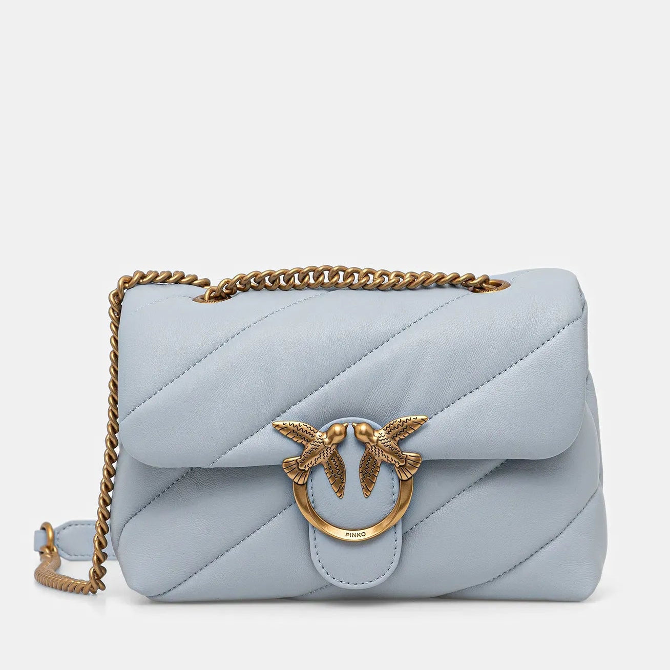 Дамска чанта Women’s shoulder bag Pinko Love Baby 100040 A0F2 E37Q Light blue front view