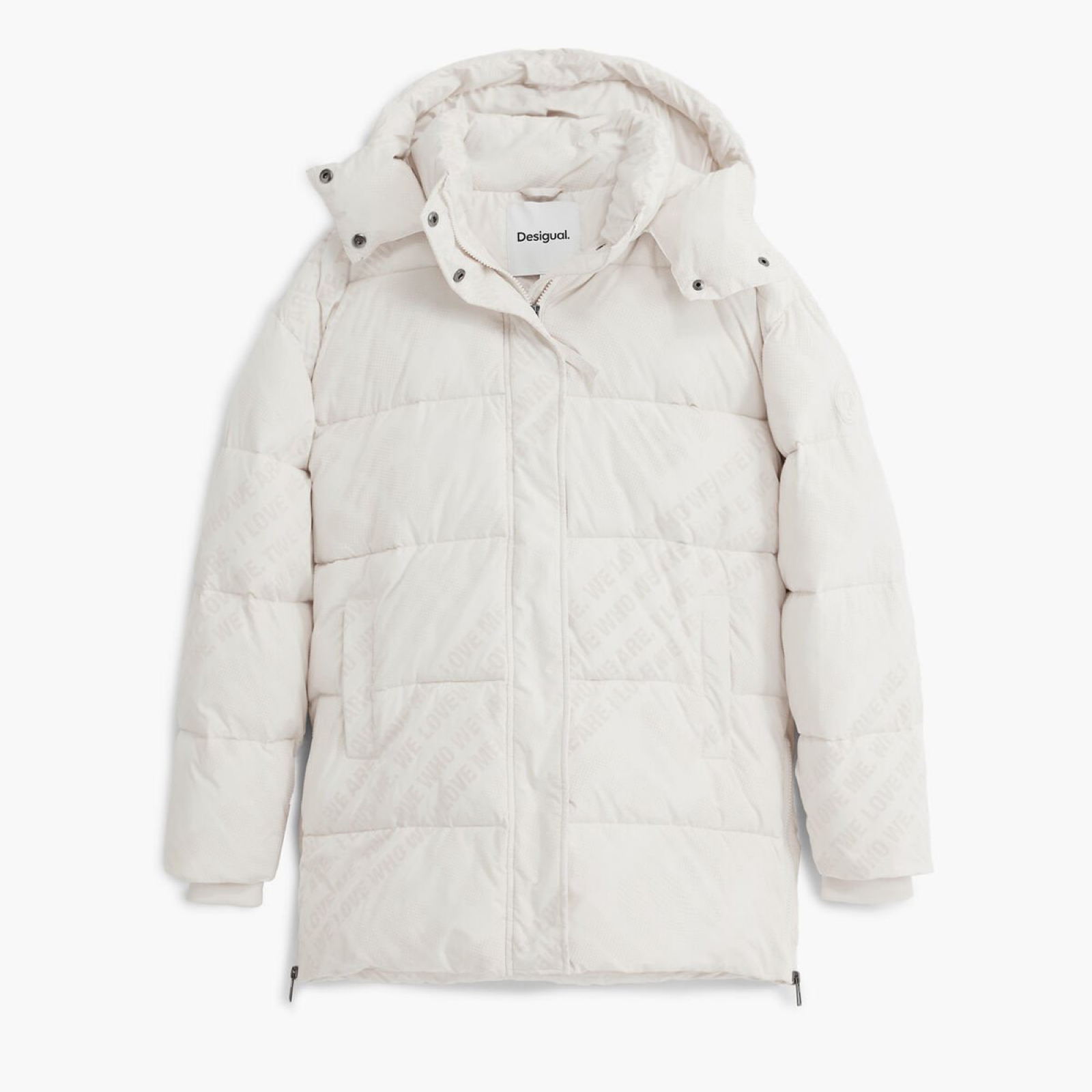 Дамско бяло яке Desigual Women Jacket 25WWEW23 Front View
