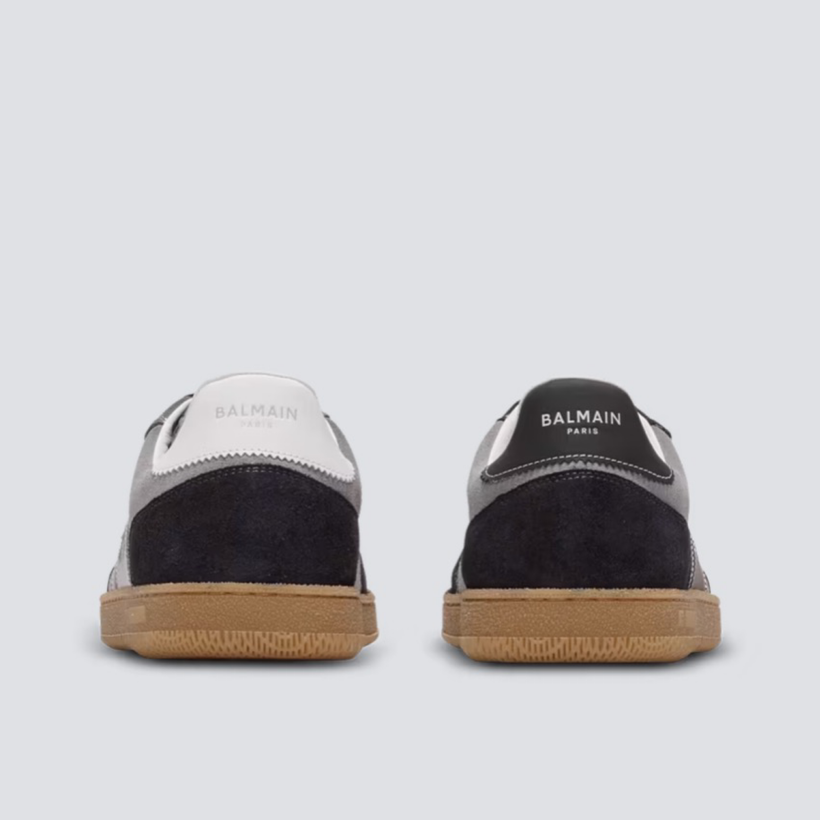 Balmain Suede Swan Sneakers GM1VI360LGVO Heel View