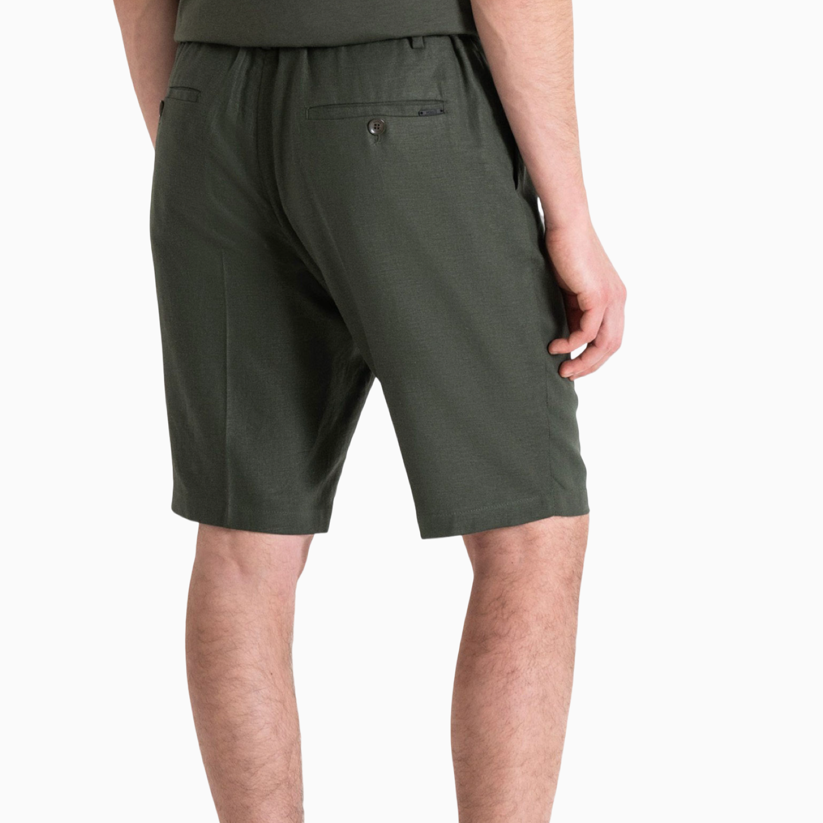 Мъжки зелени къси панталони Antony Morato MMSH00204-FA800126 Back View