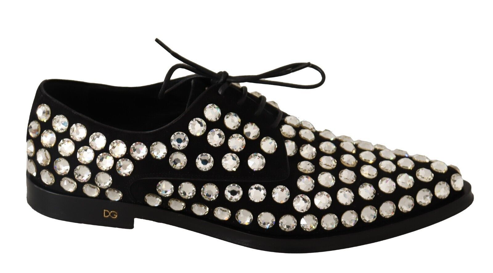 Dolce &amp; Gabbana Елегантни обувки с връзки, украсени с кристали
