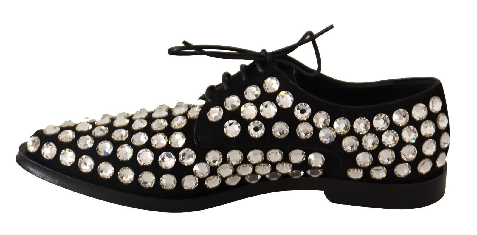 Dolce &amp; Gabbana Елегантни обувки с връзки, украсени с кристали