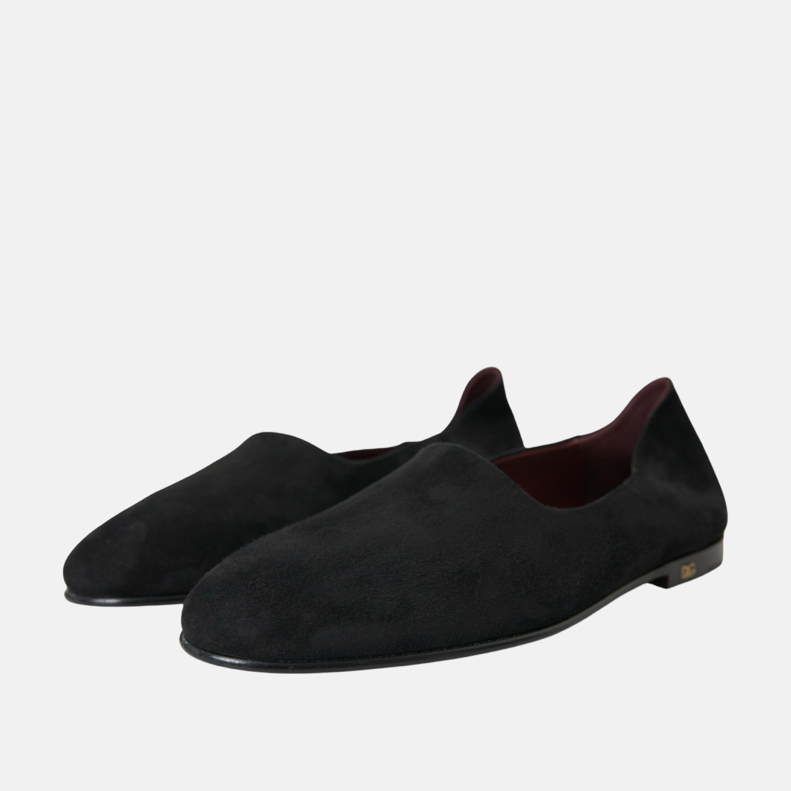 Dolce & Gabbana Black Suede Men Loafers