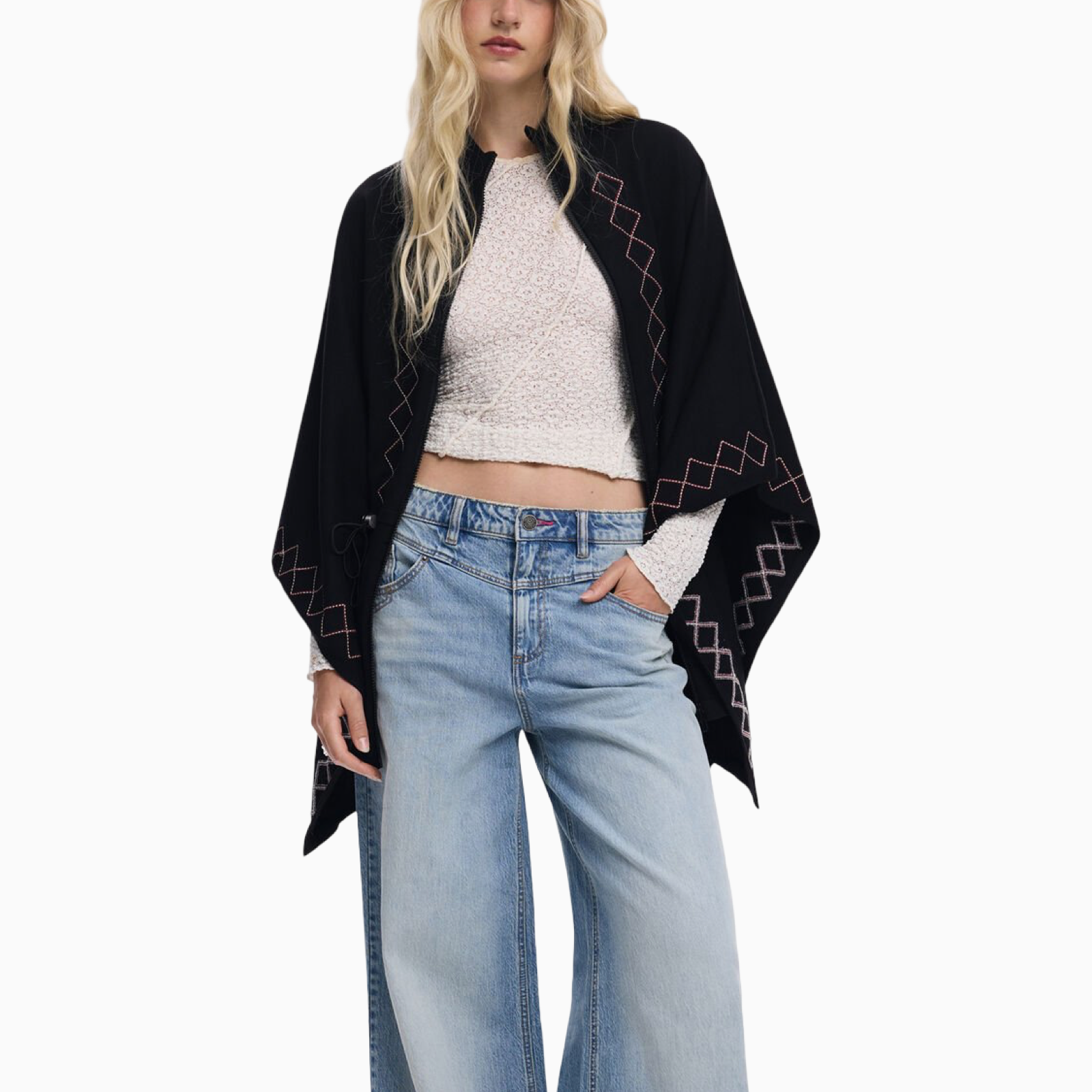 Дамско пончо Desigual Poncho 25WAIA09 Front View