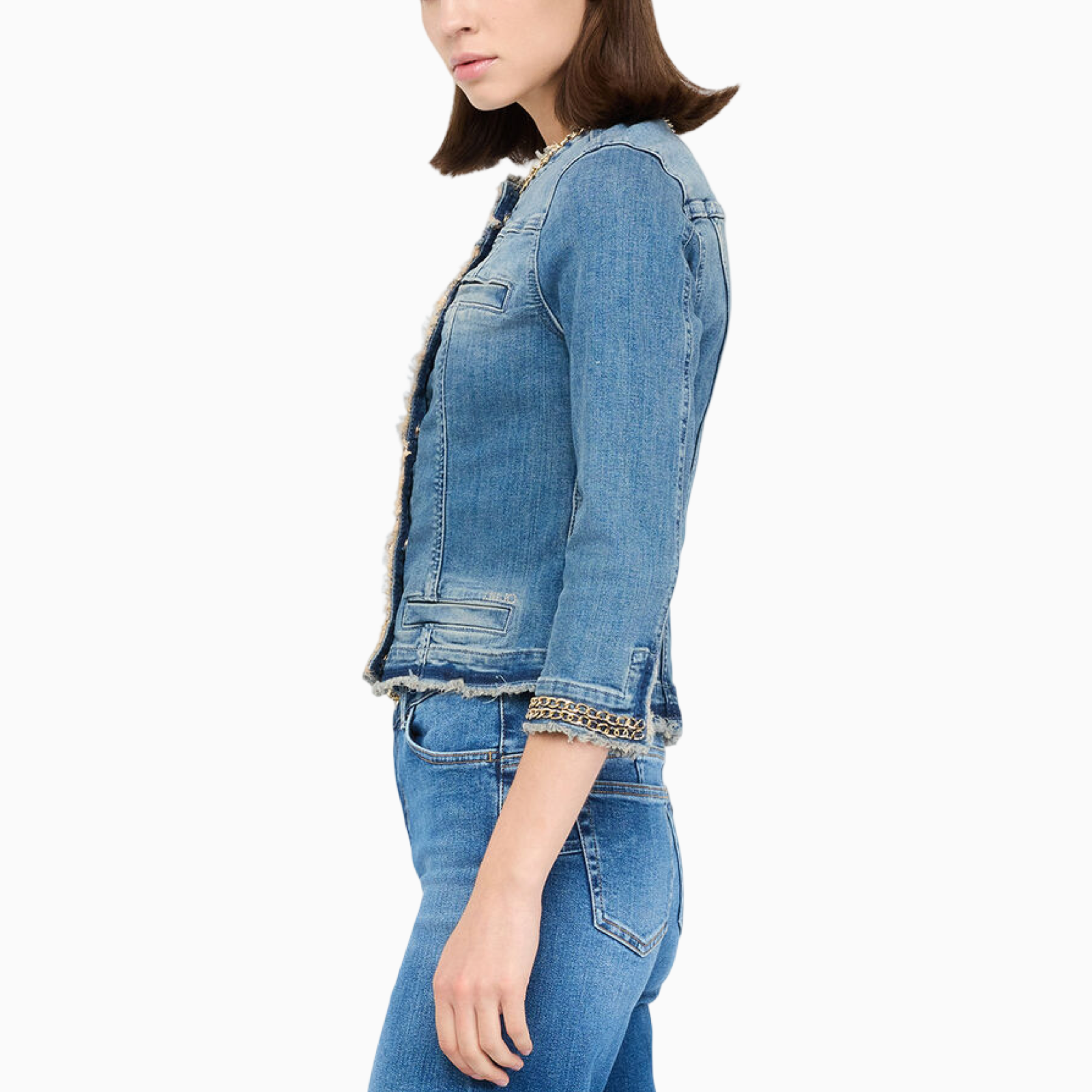 Дамско дънково яке Liu Jo Denim Jacket UXX039D4128 Side View
