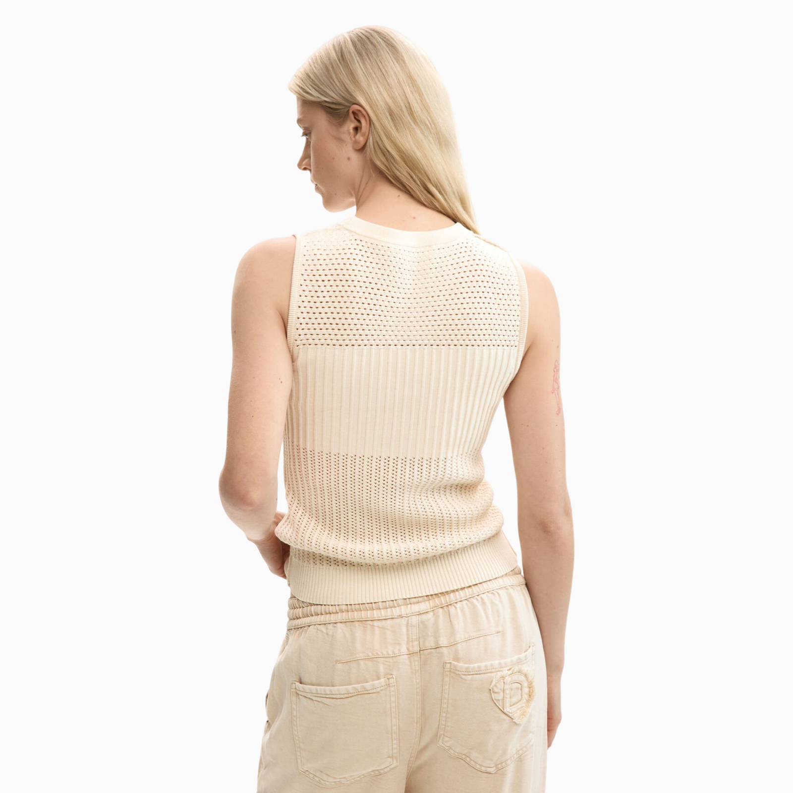 Дамски топ Desigual Women Top 26SWTF02 1001 Back View