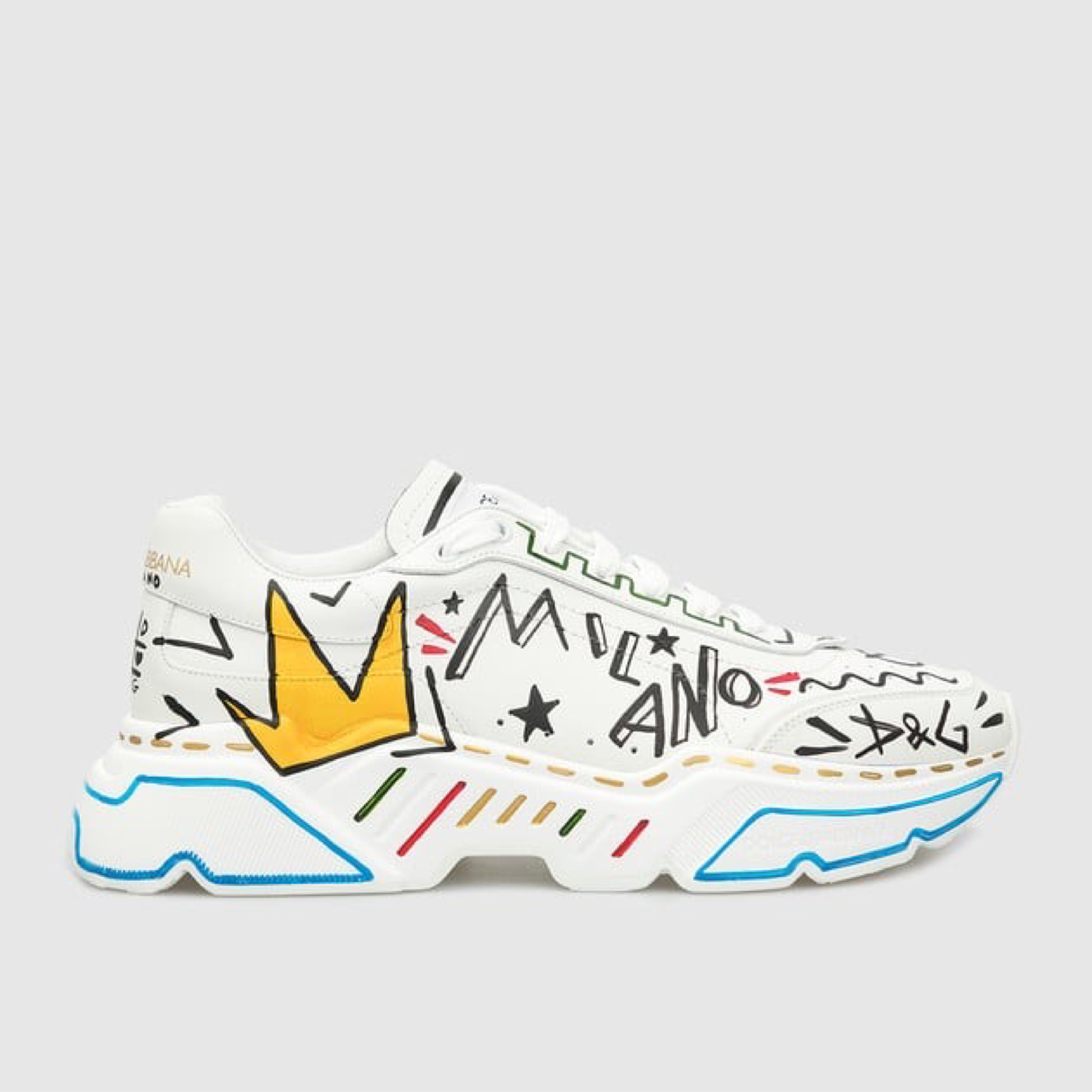 Мъжки ръчно рисувани маратонки Dolce & Gabbana Daymaster Hand Painted Men Sneakers CS1791 AO233