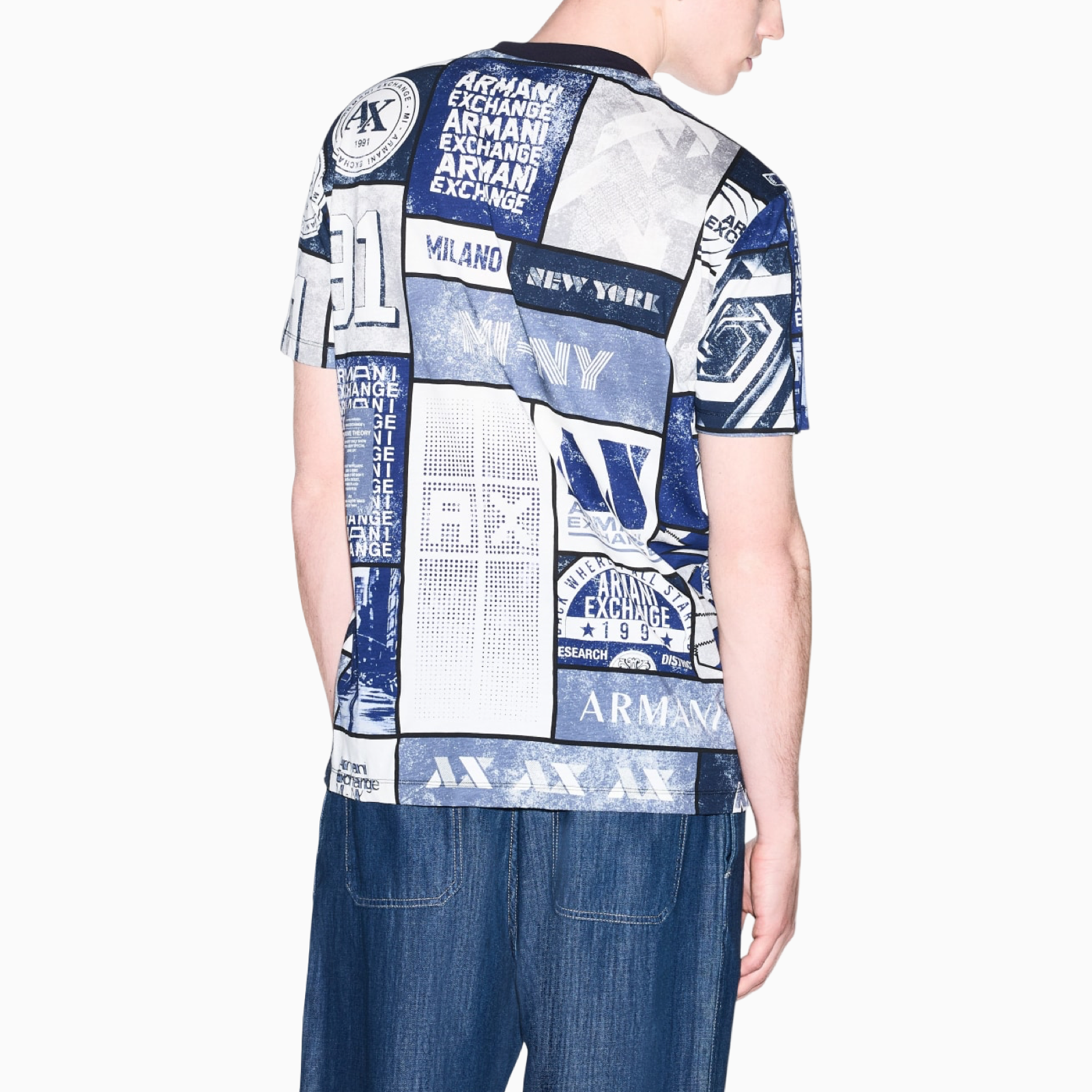 Мъжка тениска Armani Exchange Men T-shirt XM003021 AF10356 F0217 Back View