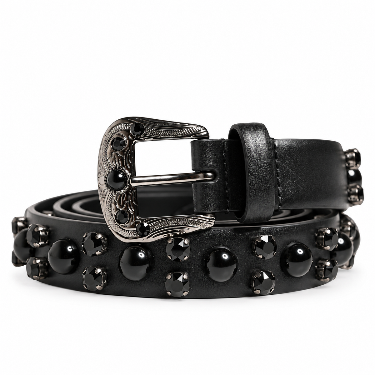 Men's belt Dolce & Gabbana SKU: BC4426 AX738 coiled front view