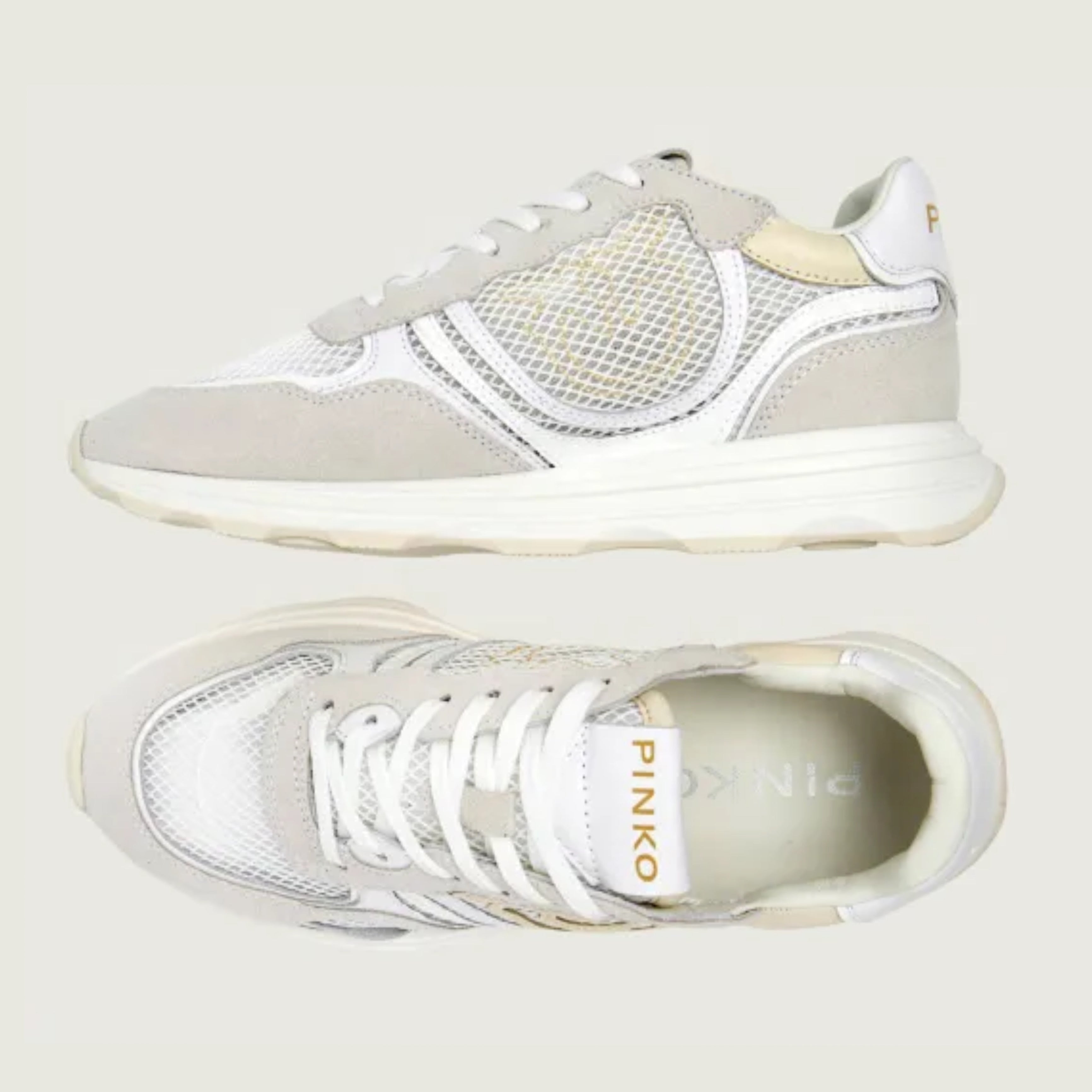 Дамски маратонки Women’s sneakers Pinko Zoe SS0175 P084 Z1B White top view