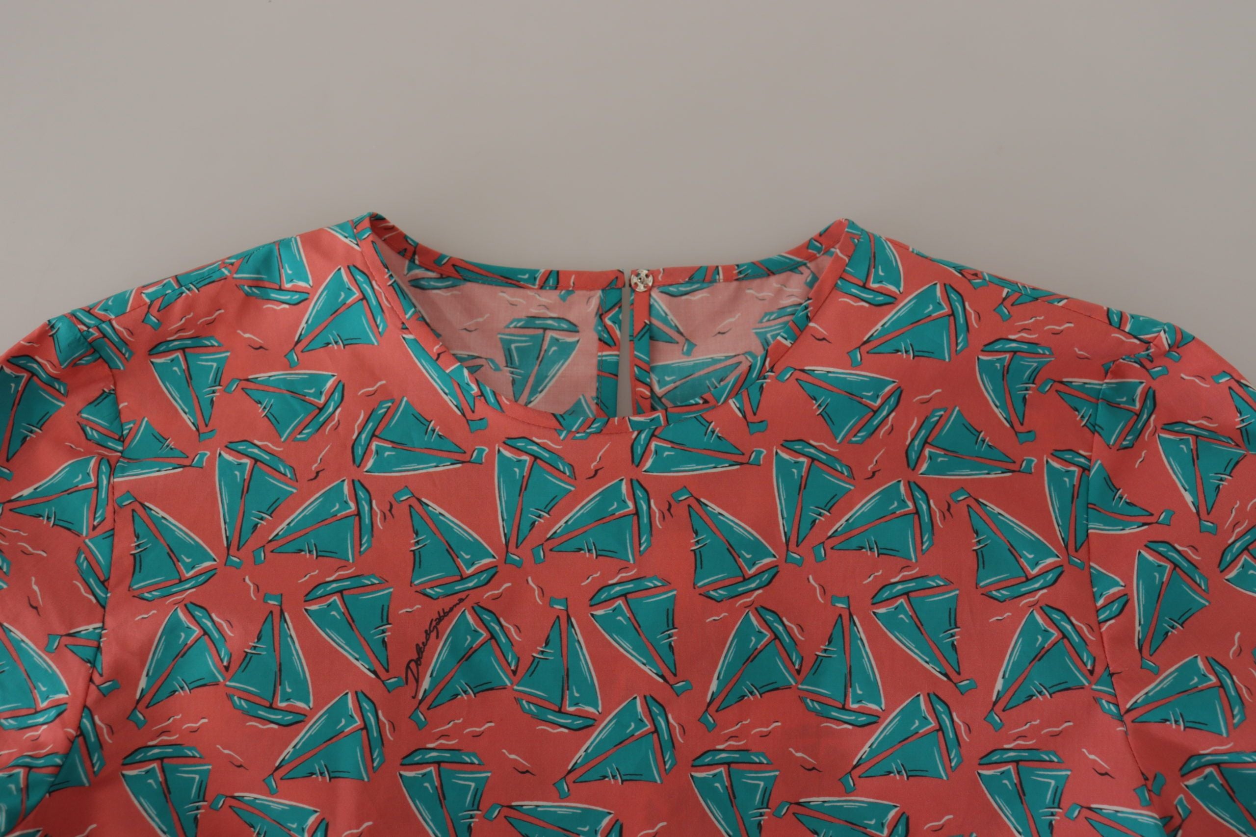 Памучно горнище Dolce &amp; Gabbana Chic Pink Sailboat Print