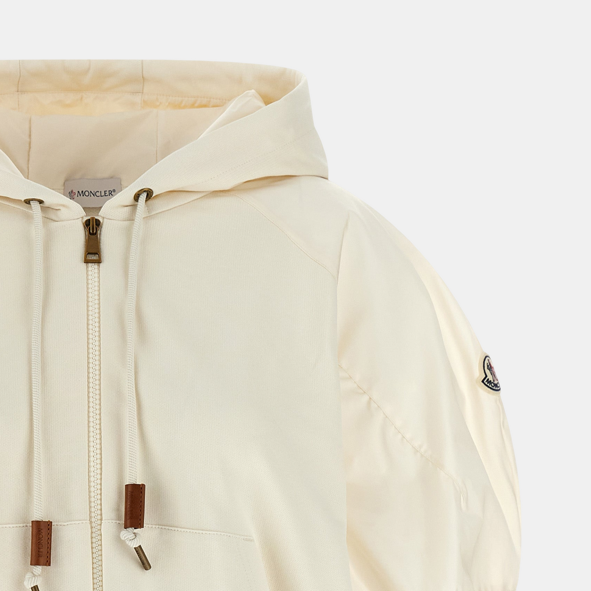 Moncler White Cotton Hoodie