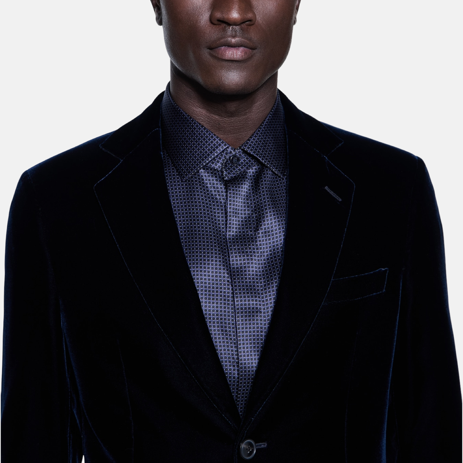 Giorgio Armani Icon George Velvet Blazer Close-Up