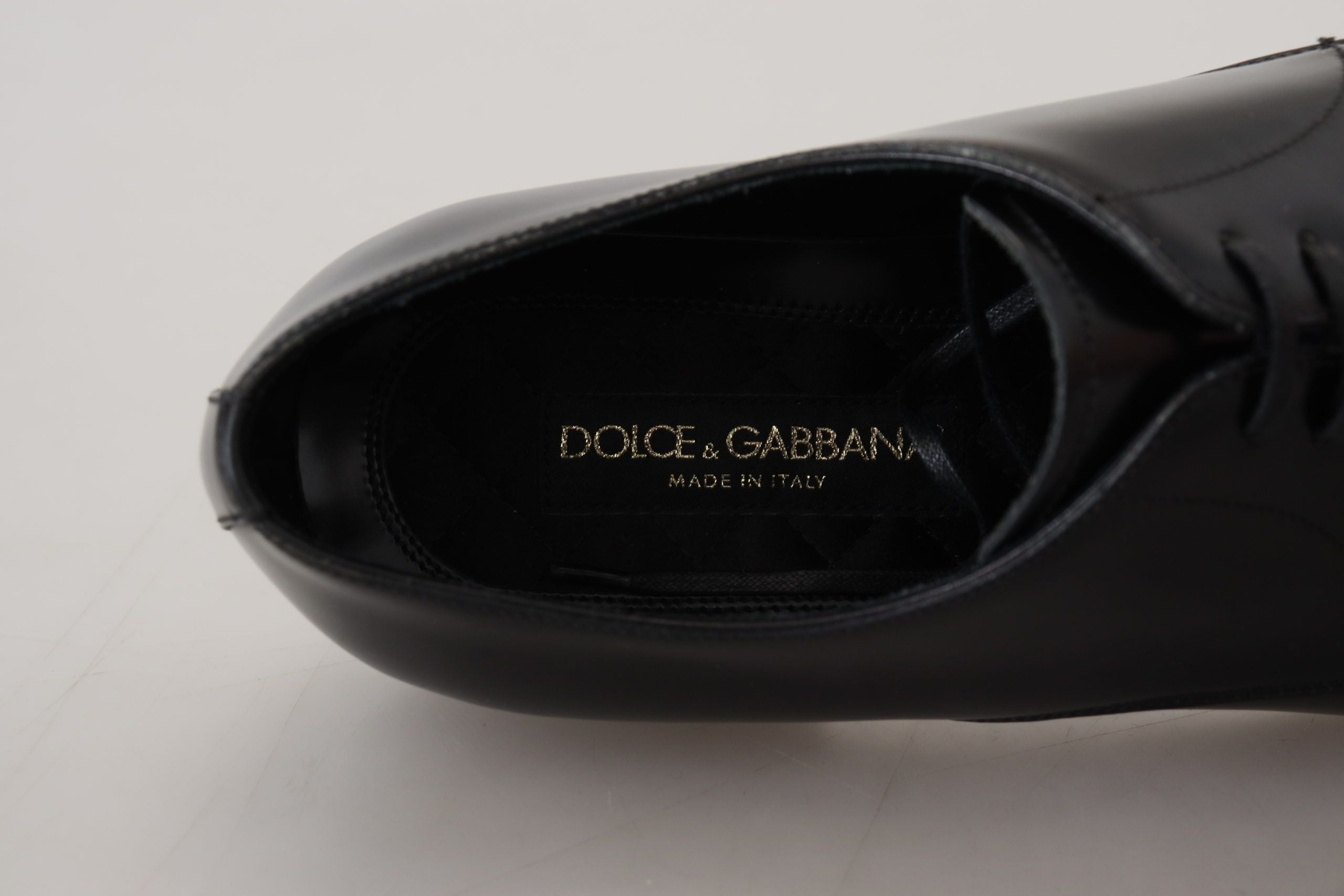 Dolce &amp; Gabbana Елегантни черни кожени обувки дерби