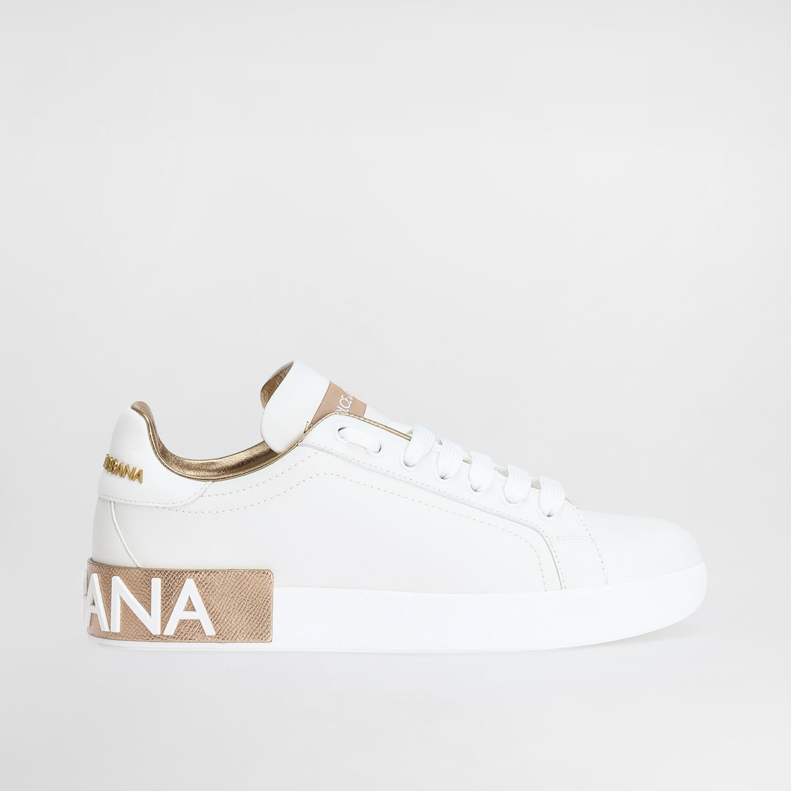 Дамски бели маратонки Dolce & Gabbana Portofino Women Sneakers Side