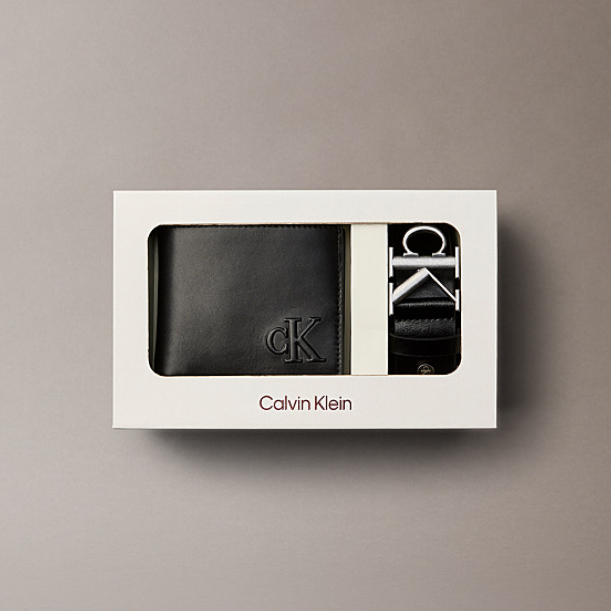 Мъжки подаръчен комплект Calvin Klein Men Gift Box Wallet And Belt LV04D0017G UB1 Front View