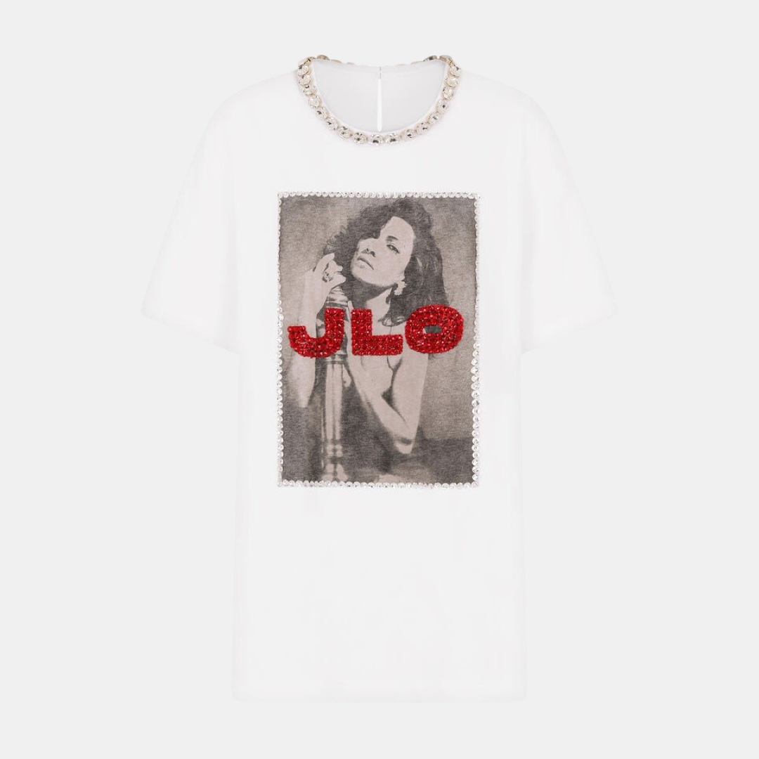 Дамска бяла тениска Dolce & Gabbana J.LO Embellished Women T-shirt