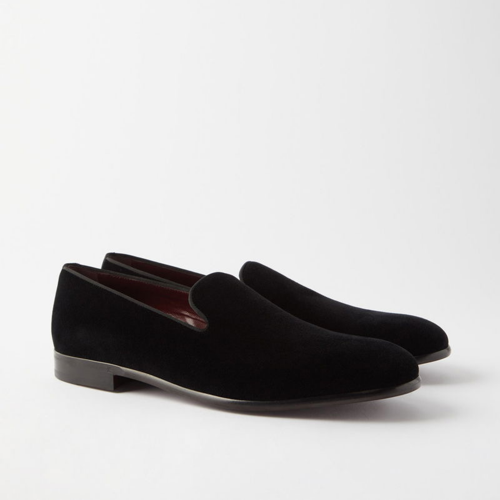 Мъжки черни велурени мокасини Dolce & Gabbana Black Suede Men Loafers Lateral View
