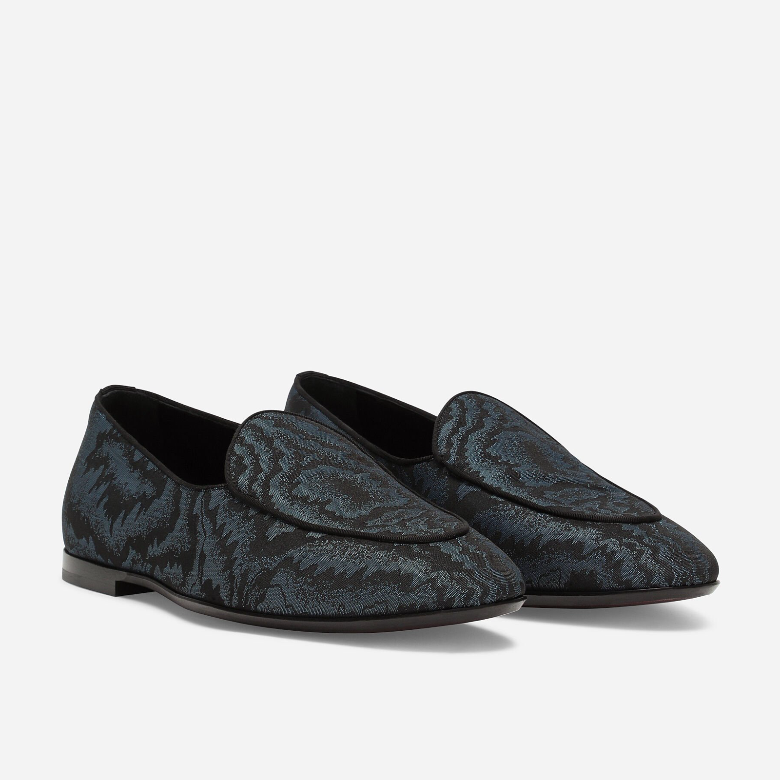 Мъжки мокасини Dolce & Gabbana Blue Black Men Loafers Lateral View