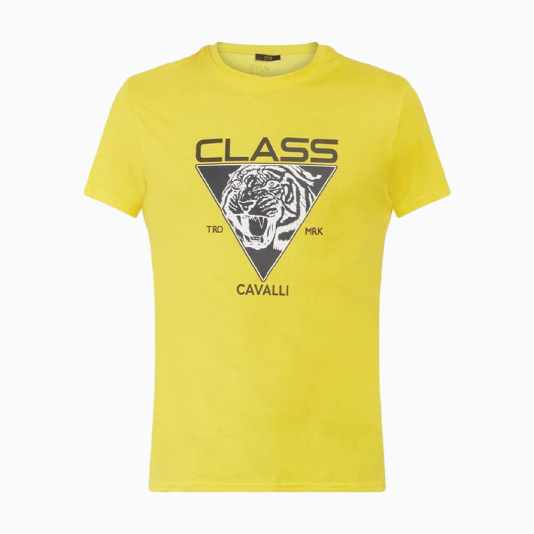 Мъжка жълта тениска Cavalli Class CLL2MTS01