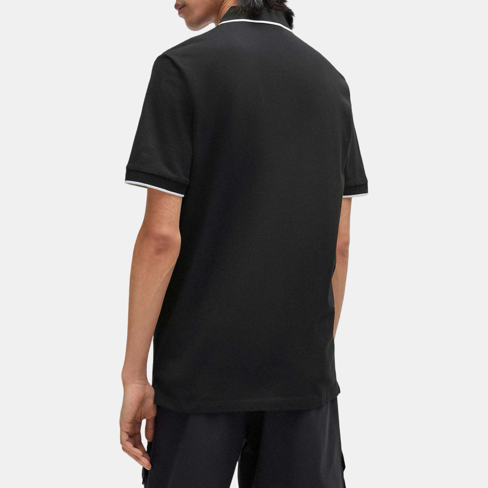 Мъжка черна поло тениска Hugo 50490775 002 Back View