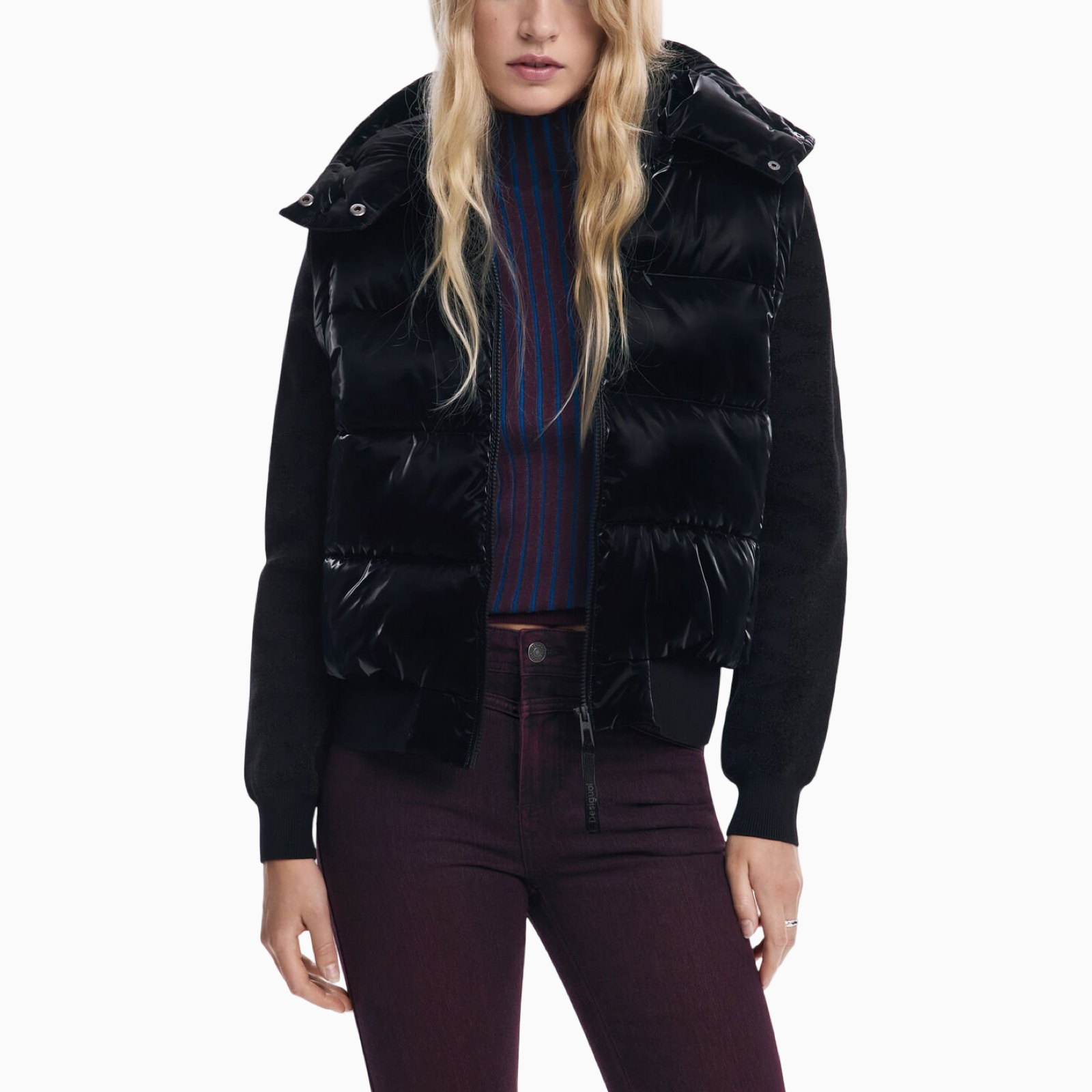 Дамско яке и елек Desigual Women Gilet 25WWEW32 Front View