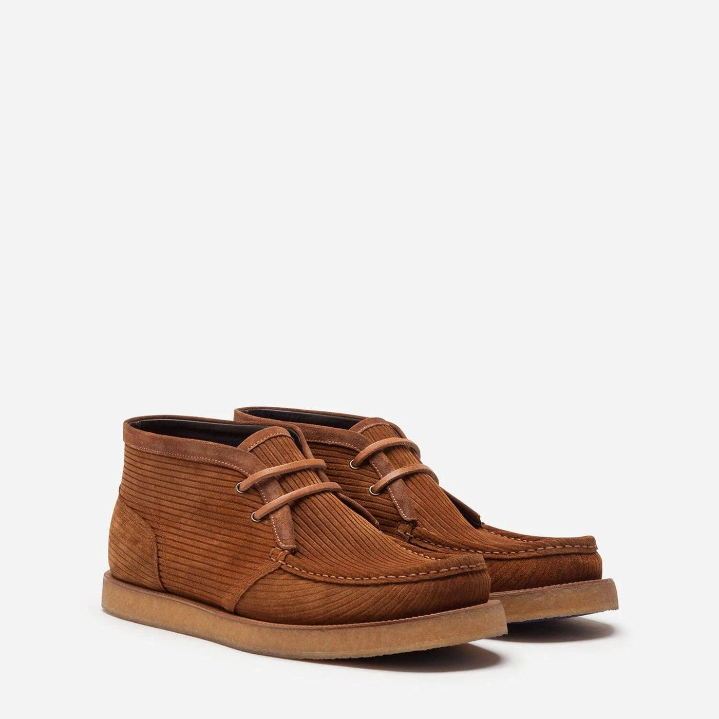 Мъжки боти Men’s corduroy ankle boots DOLCE & GABBANA Brown angled view