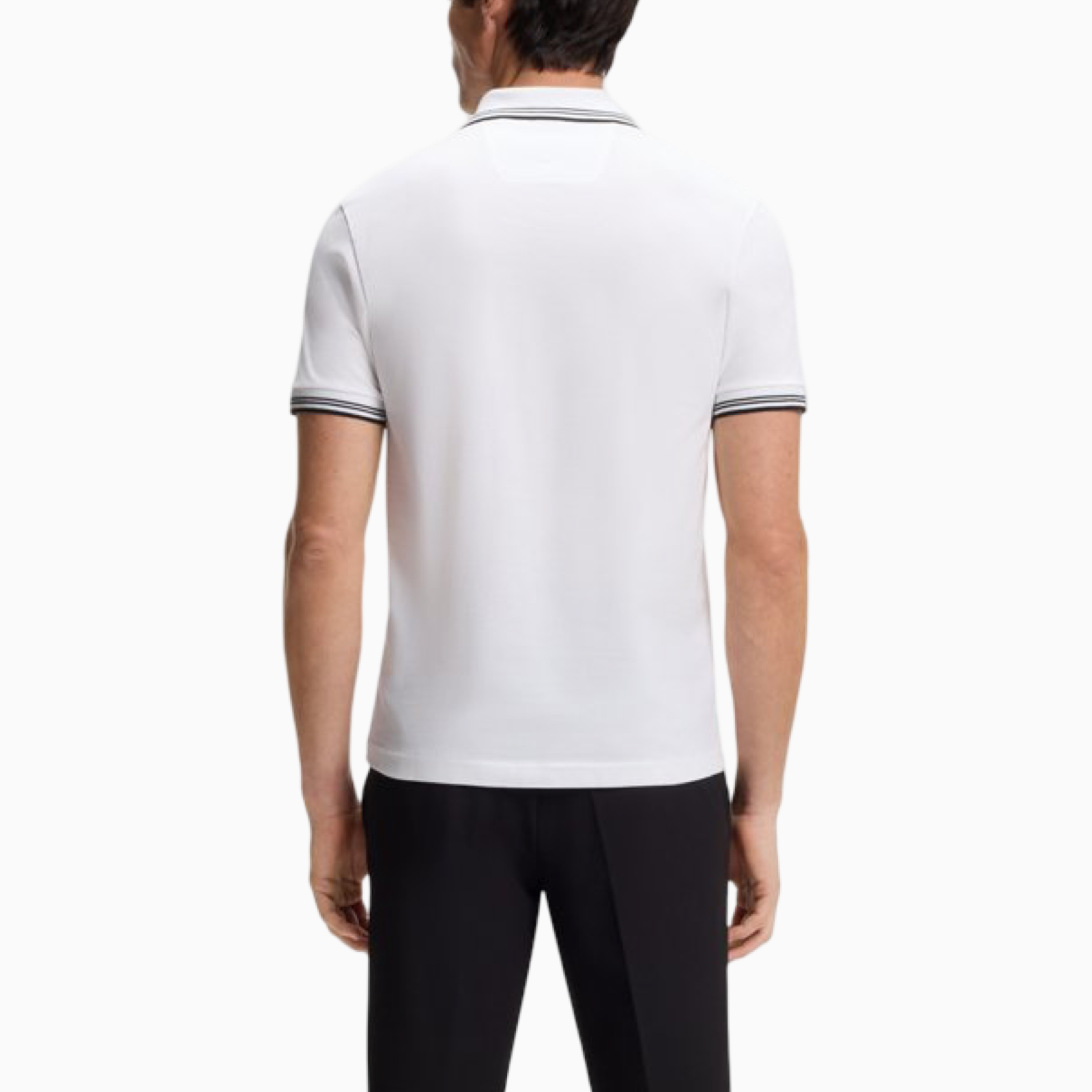 Мъжка бяла поло тениска Boss Paul Men Polo 50506193 100 Back View