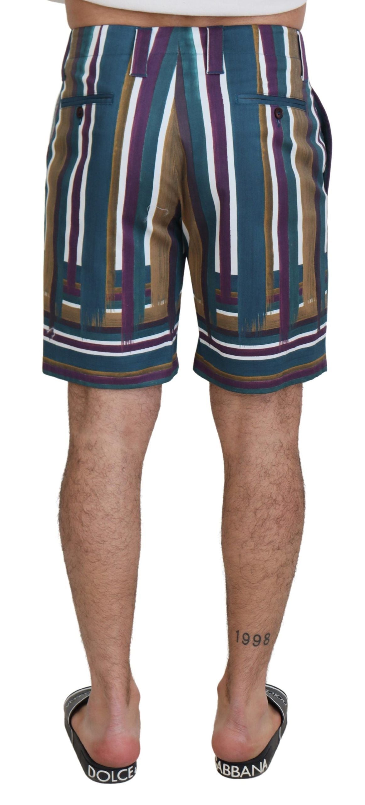 Dolce &amp; Gabbana Chic Multicolor Chino Shorts - стандартна кройка