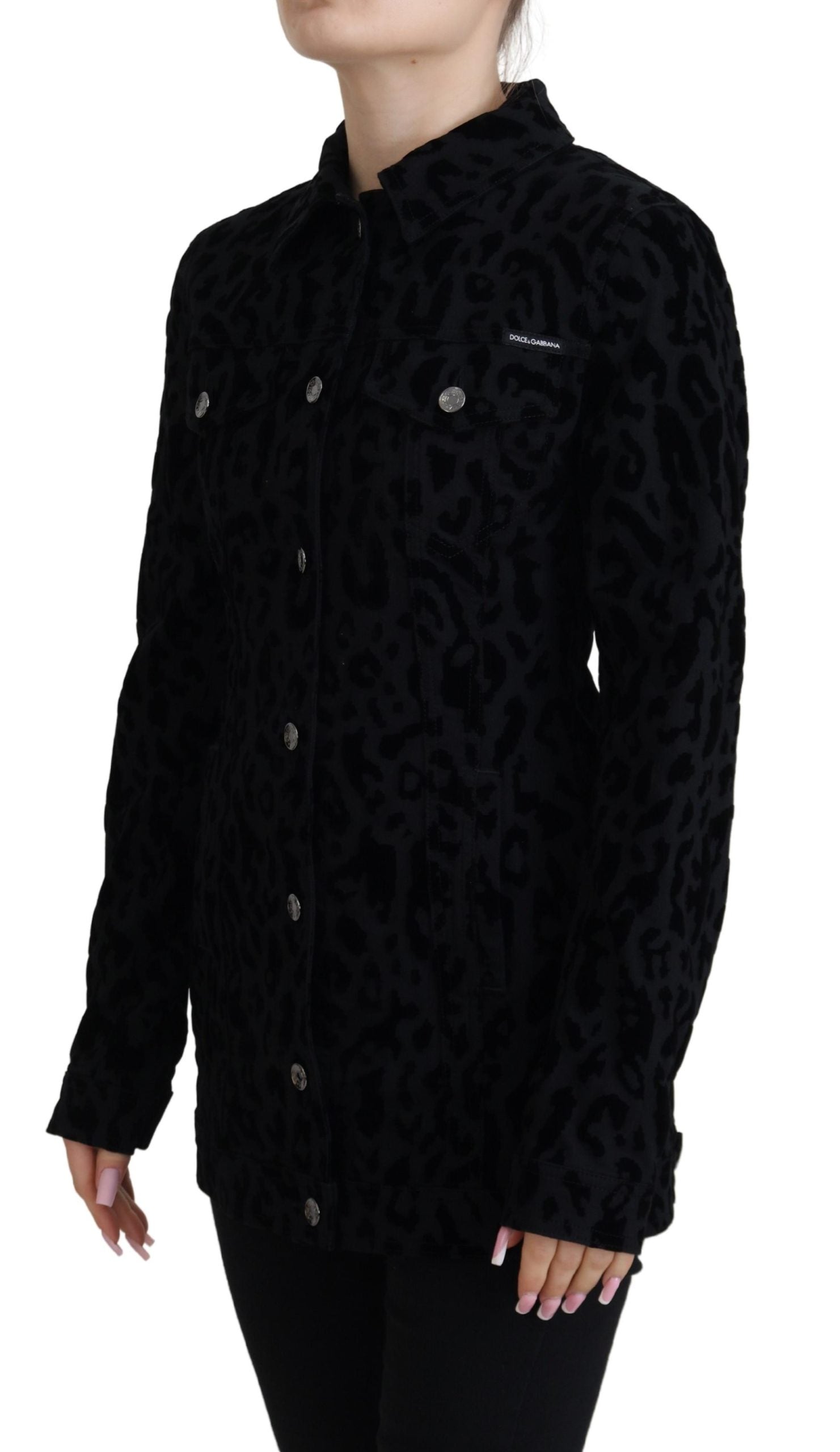 Dolce &amp; Gabbana Chic дънково яке с леопард