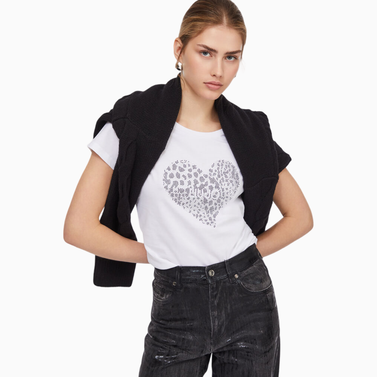 Дамска бяла тениска Liu Jo Women T-shirt UF5264 JS923 P9003 Front View