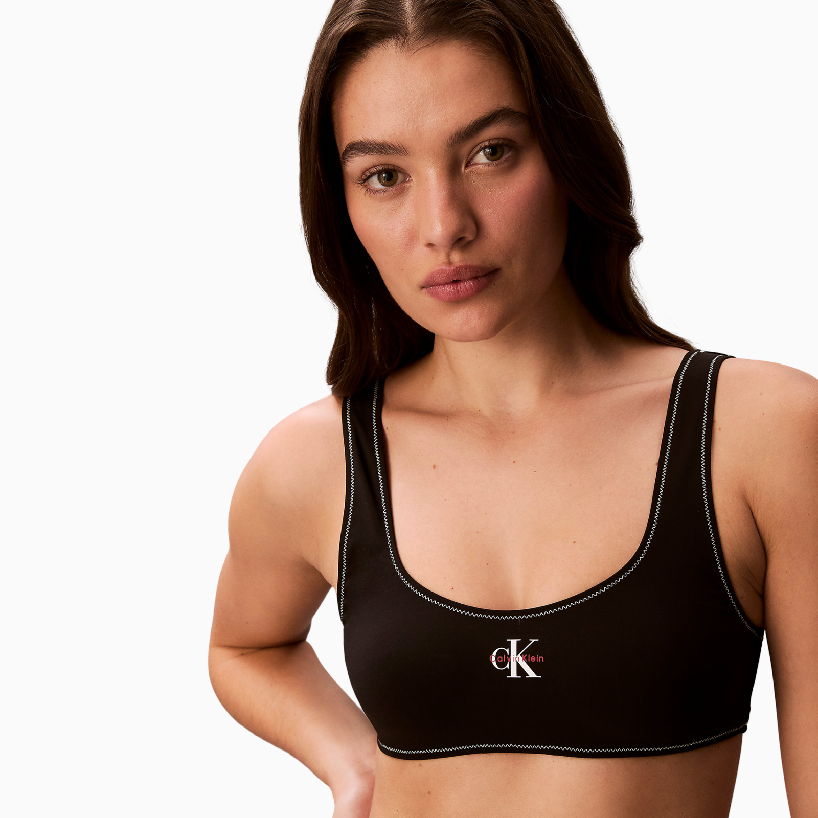 Дамски бански горно Calvin Klein Swimwear Bralette Top LV00Q61100 UB1 Close-Up