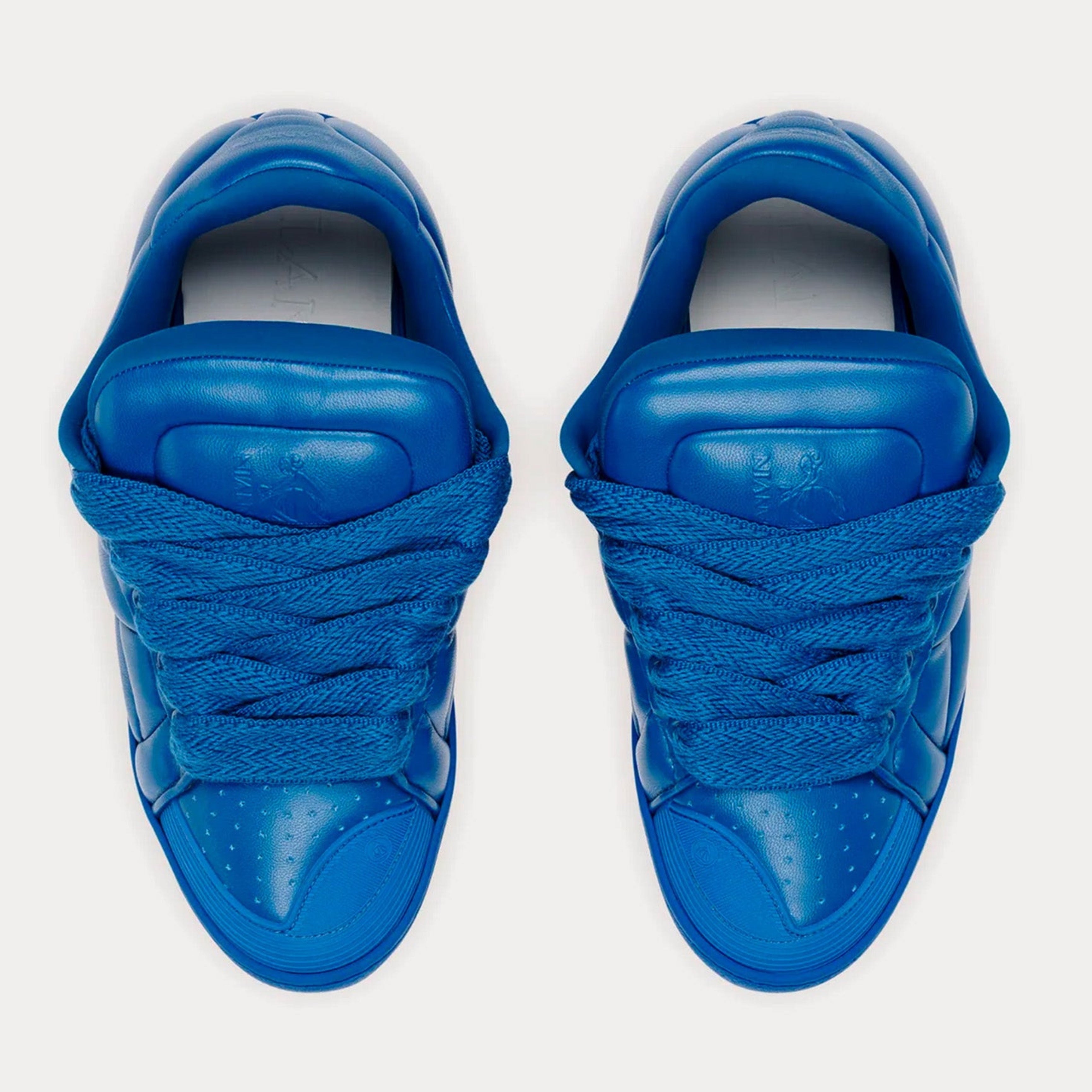 Мъжки сини кожени кецове Men’s sneakers Lanvin FMSKDK0CNAPA2020 Blue top view