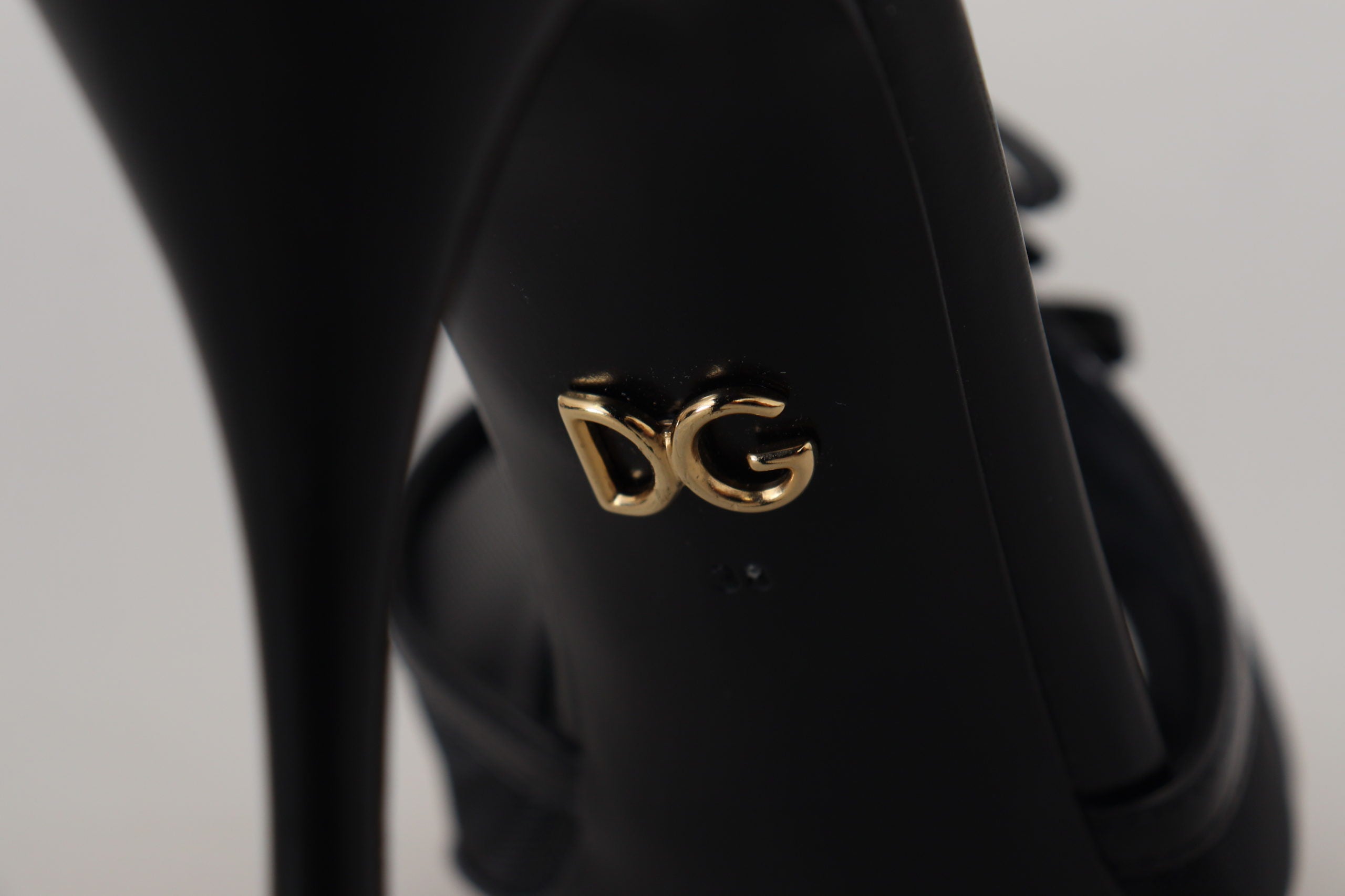Dolce & Gabbana Elegant Black Stiletto Heeled Sandals