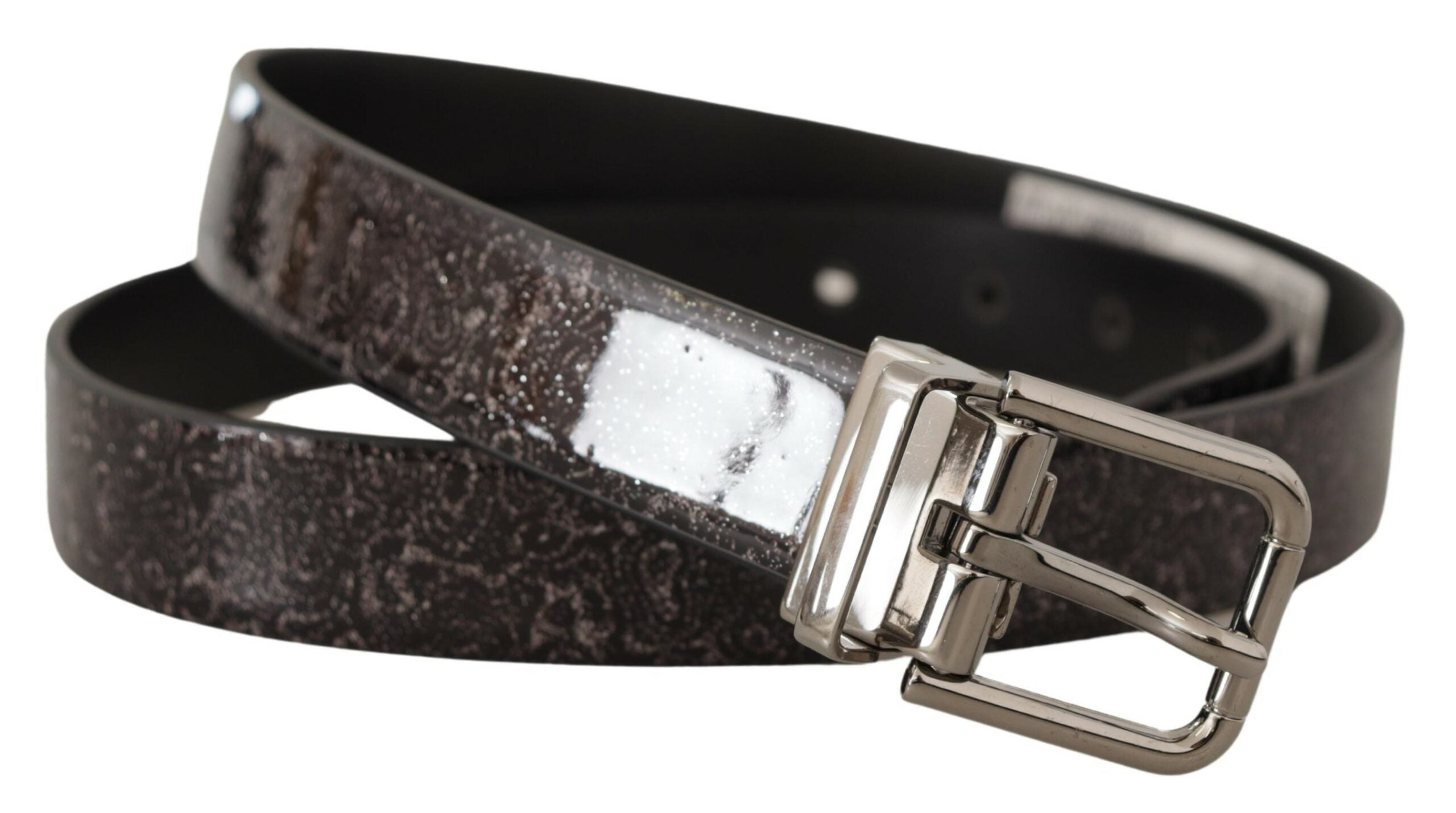 Dolce &amp; Gabbana елегантен кожен колан Grosgrain с метална катарама