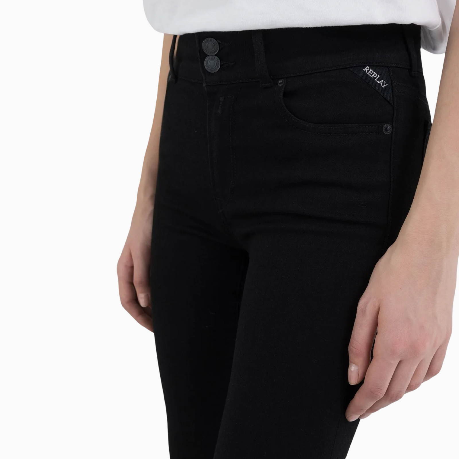 Дамски черни дънки Replay Women Jeans WLW689.000.85B 09 Close-Up