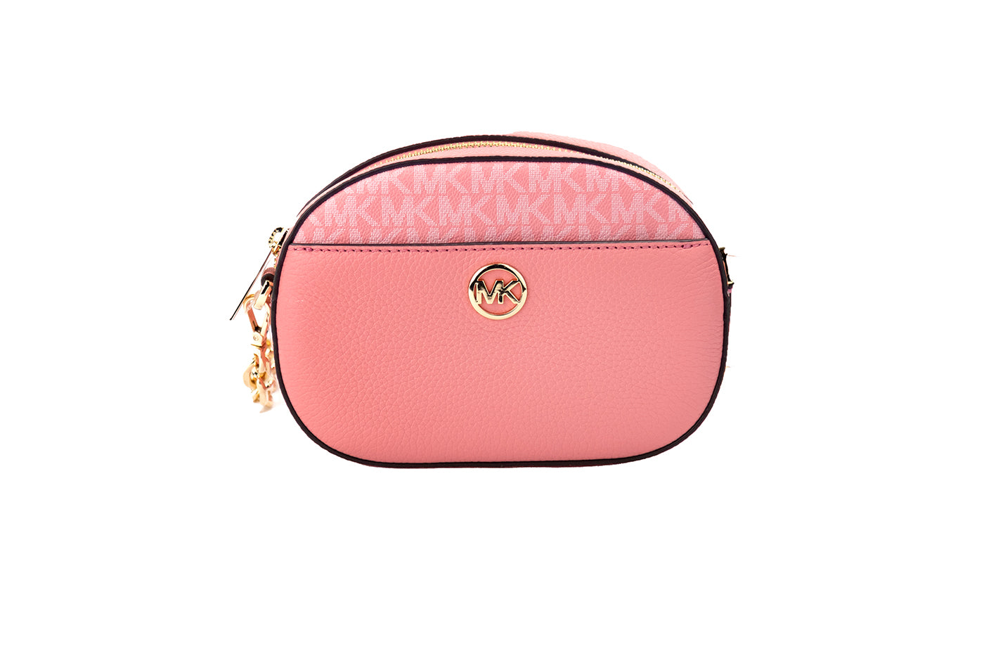 Кожена овална дамска чанта Michael Kors Jet Set Glam Tea Rose