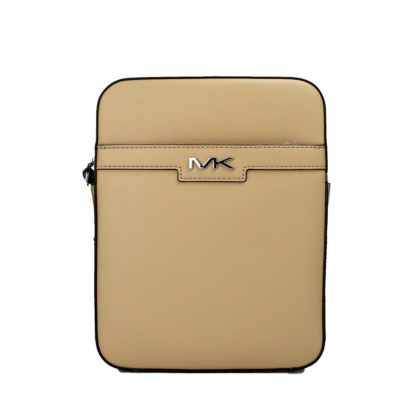 Michael Kors Cooper Medium Camel Crossgrain Leather Crossbody Bag